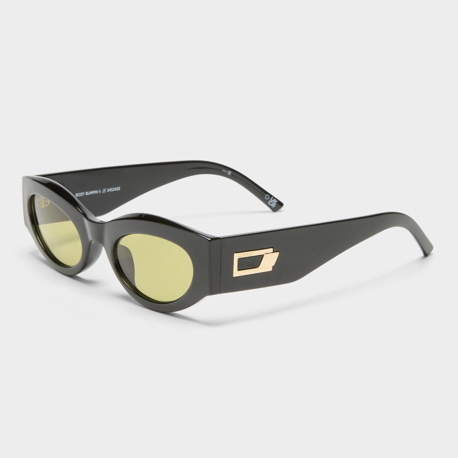 Body Bumpin Ii Black Uni-Sex Oval Sunglasses | Le Specs