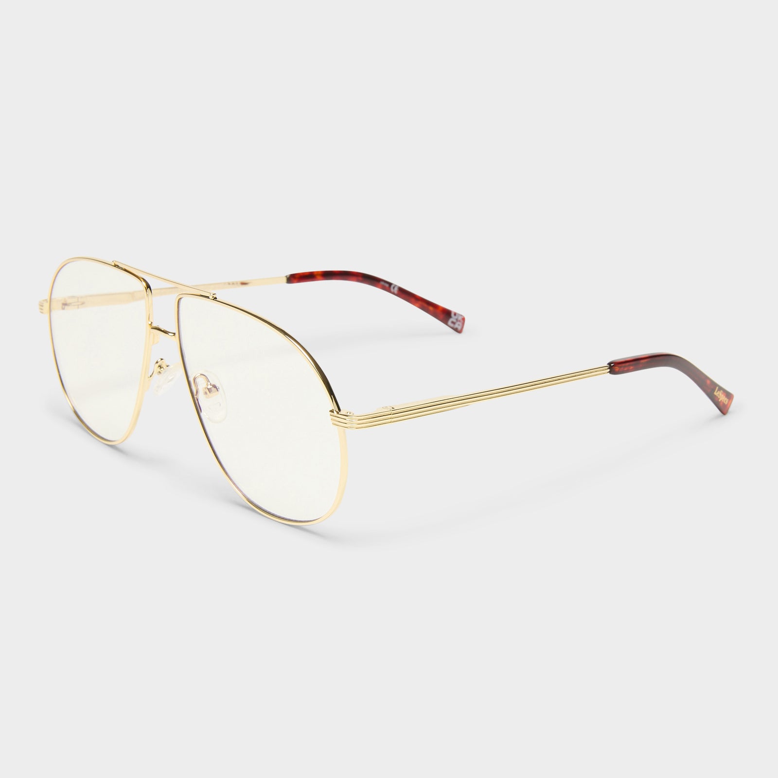 Schmaltzy Gold Uni-Sex Aviator Blue Light | Le Specs