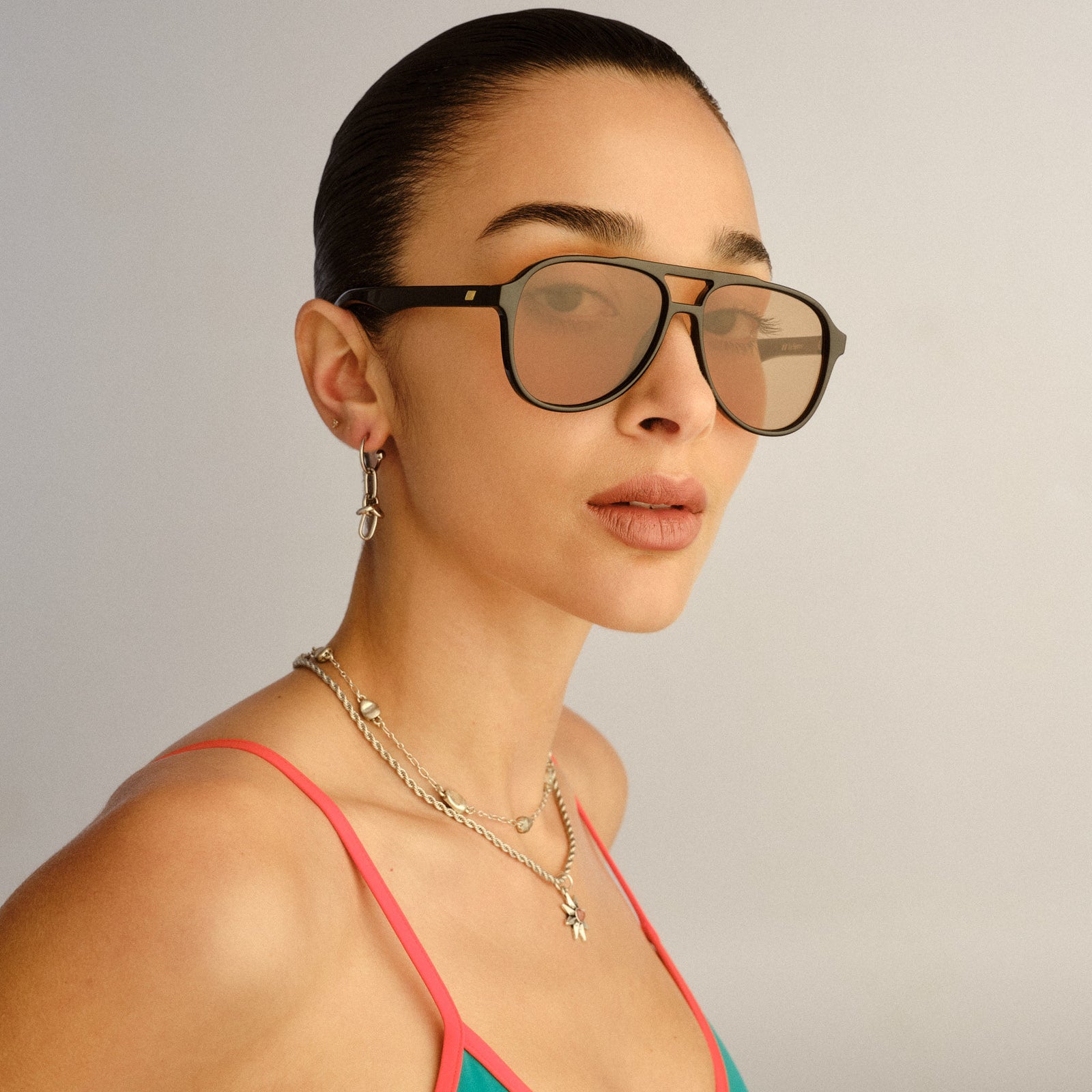 Tragic Magic Black Uni-Sex Aviator Sunglasses | Le Specs