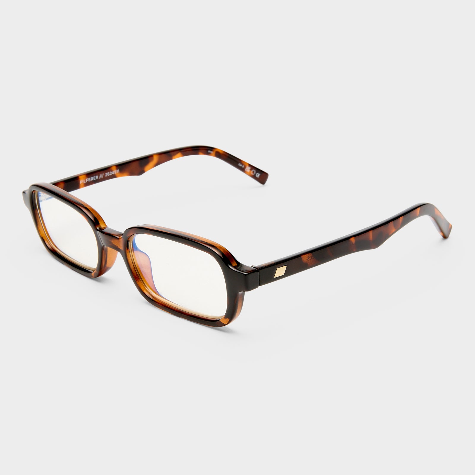 Pilferer Tort Uni-Sex Rectangle Blue Light | Le Specs