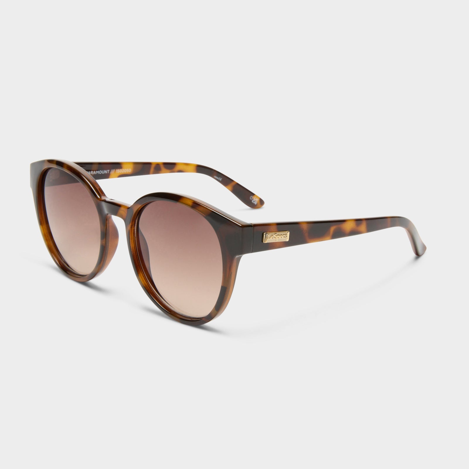 Paramount Milky Tort Female Round Sunglasses | Le Specs