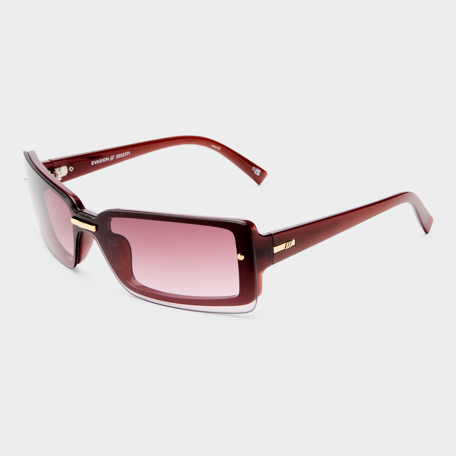 Evasion Cherry Lacquer Female Rectangle Sunglasses | Le Specs