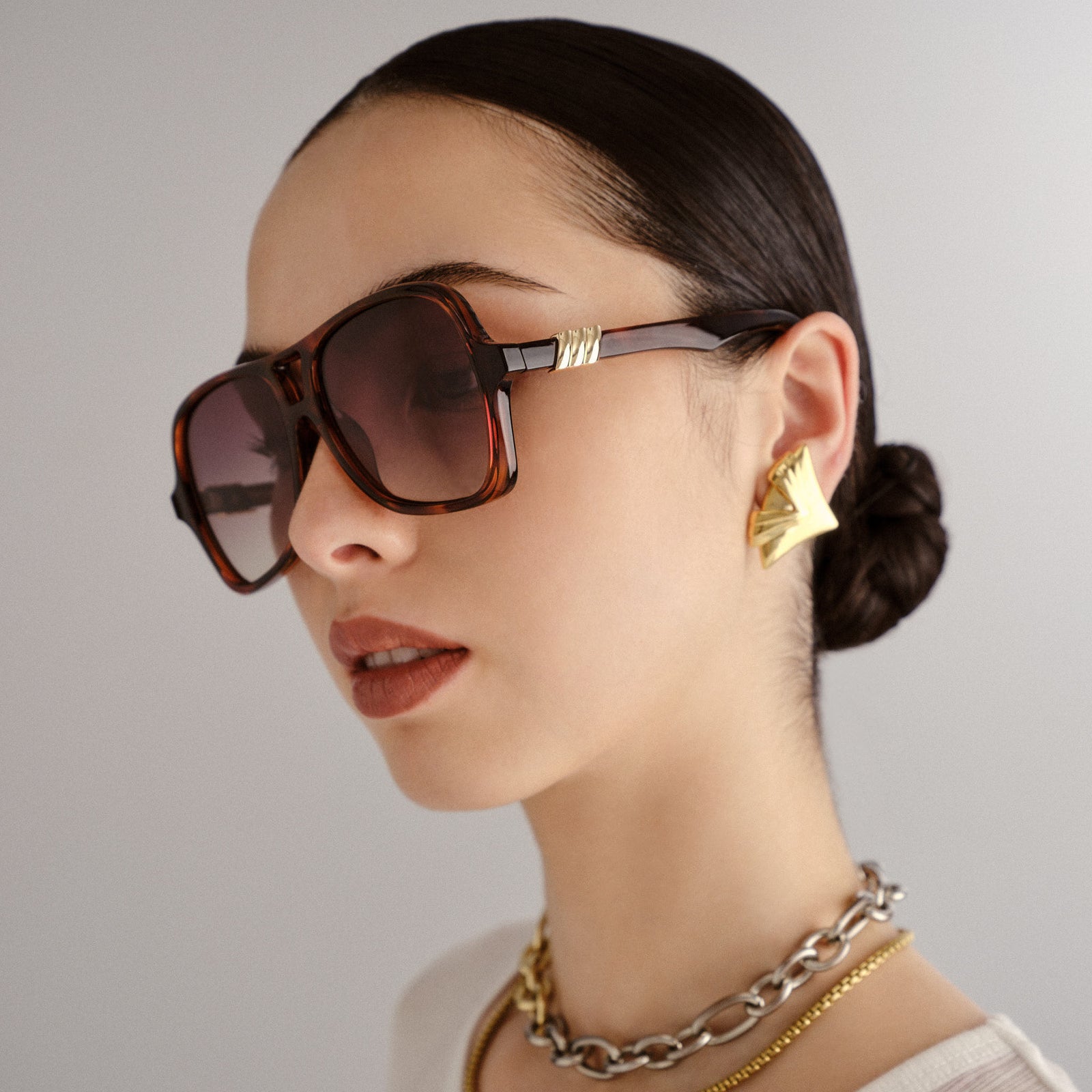 Fortune Teller Toffee Tort Female Aviator Sunglasses | Le Specs