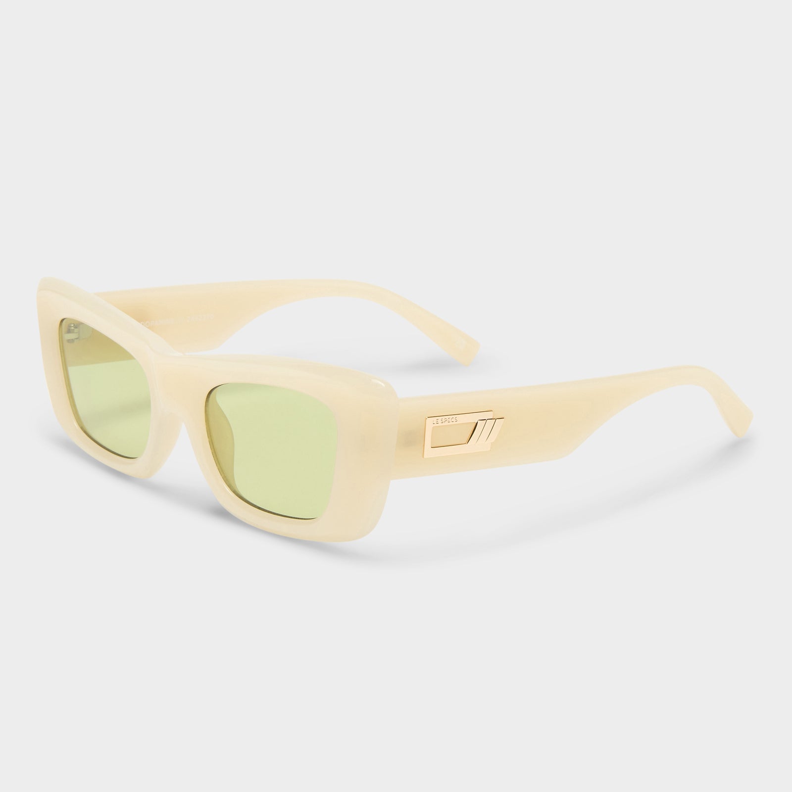 Dopamine Milky Almond Uni-Sex Rectangle Sunglasses | Le Specs