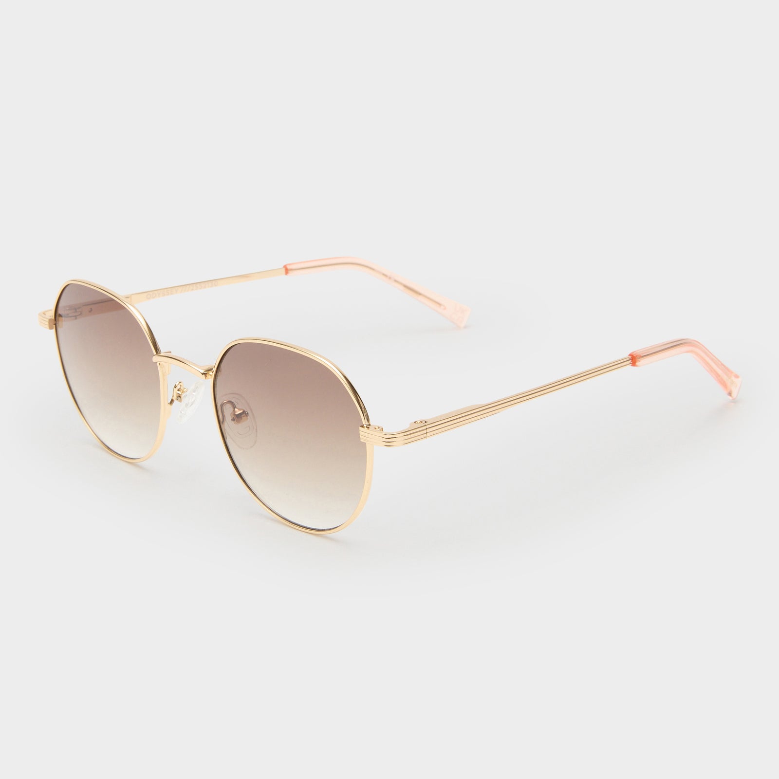 Odyssey Bright Gold Uni-Sex Round Sunglasses | Le Specs