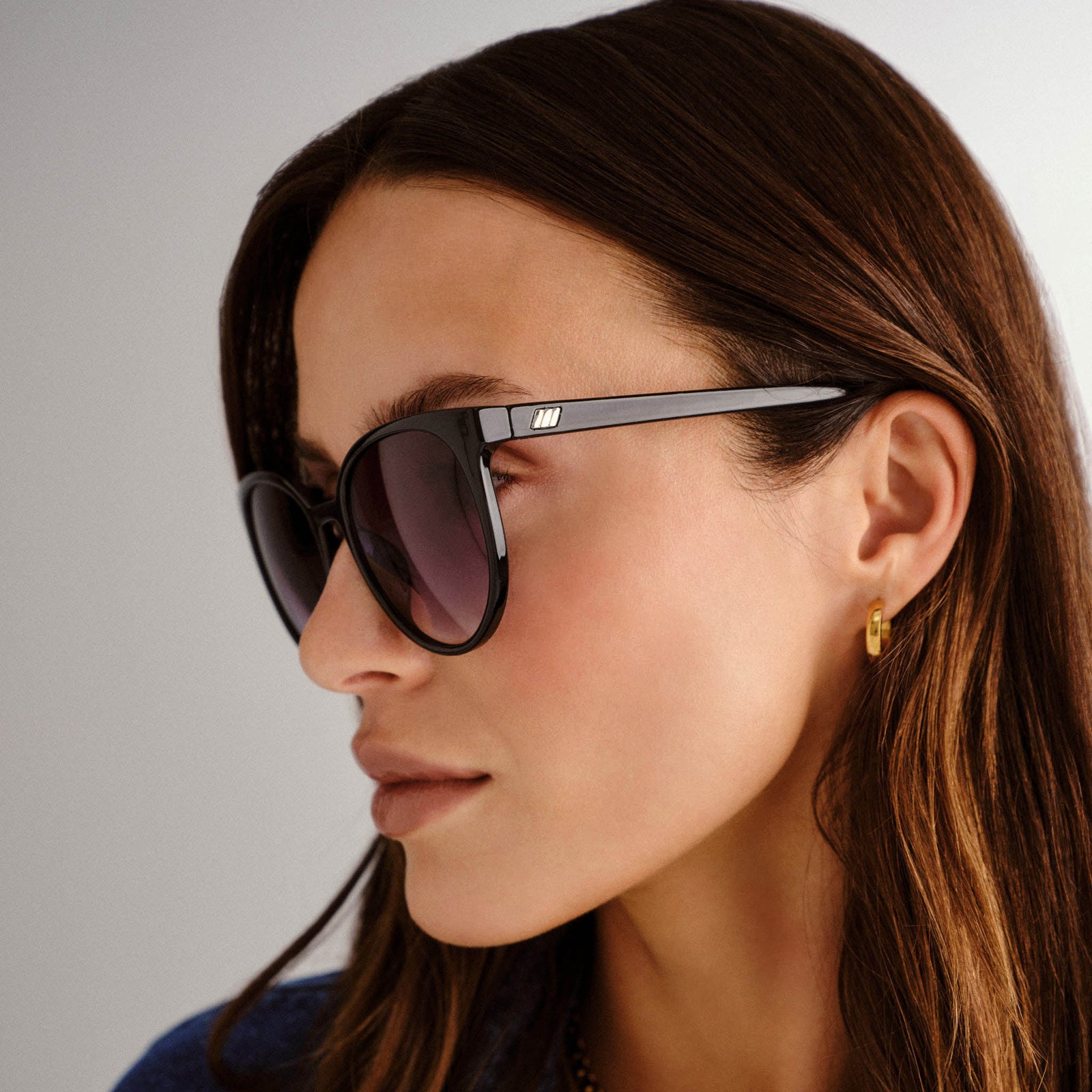 Armada Black Female Round Sunglasses | Le Specs