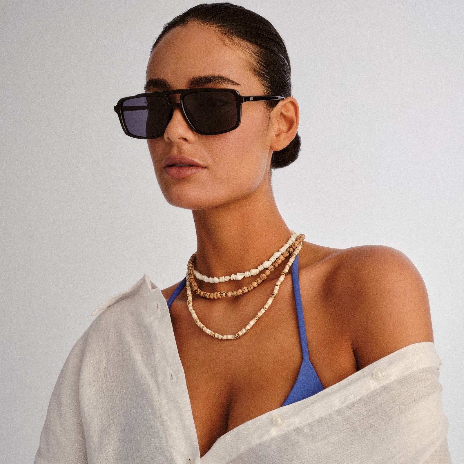 Le Gars + Black Uni-Sex Aviator Sunglasses | Le Specs