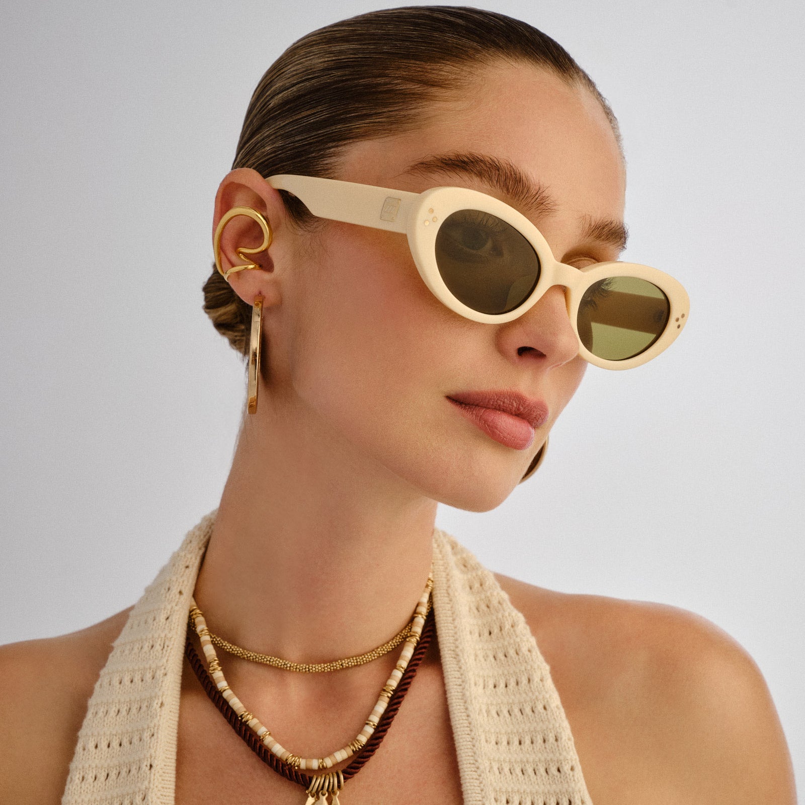 Tootsie + Off White Female Cat-Eye Sunglasses | Le Specs