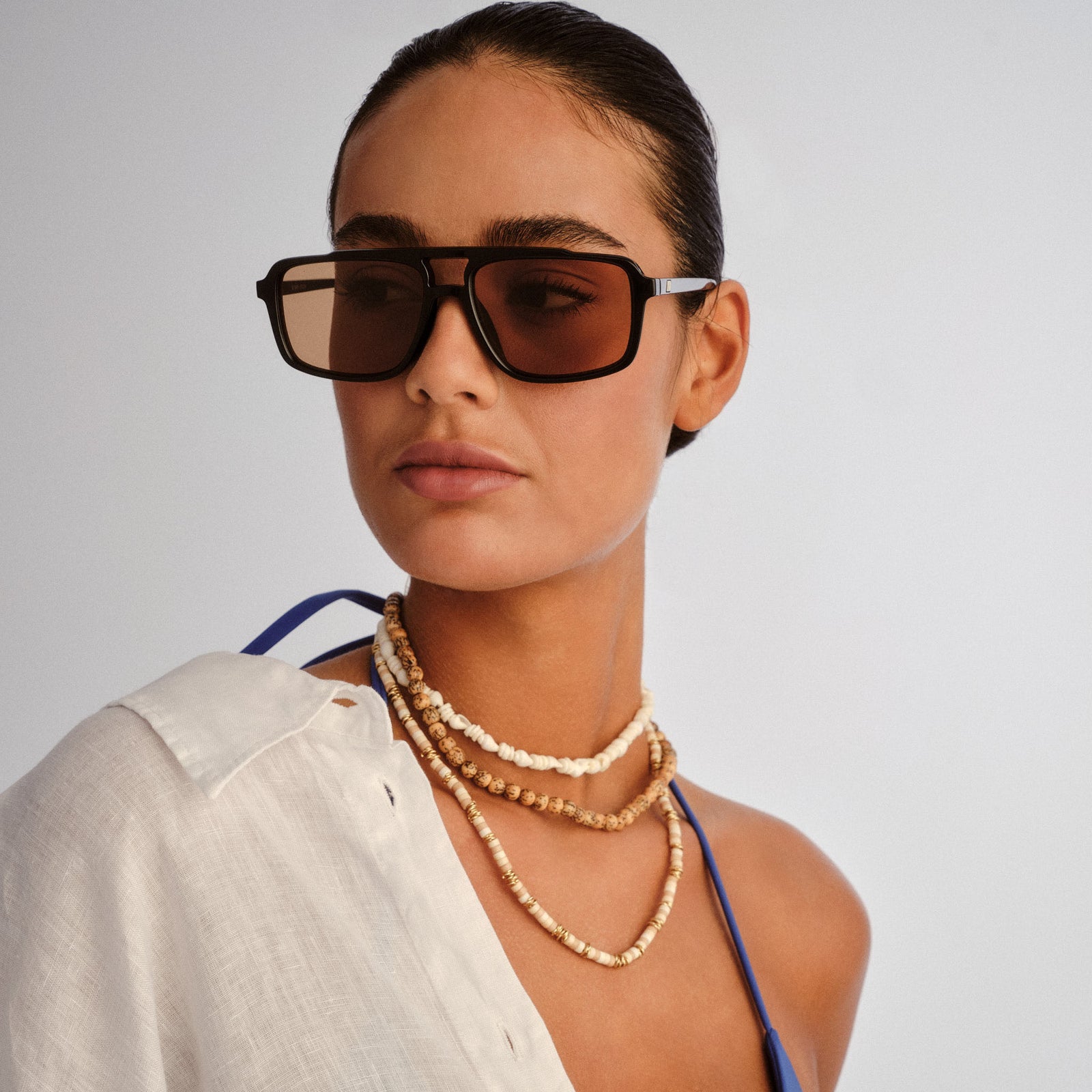 Le Gars + Black Uni-Sex Aviator Sunglasses | Le Specs