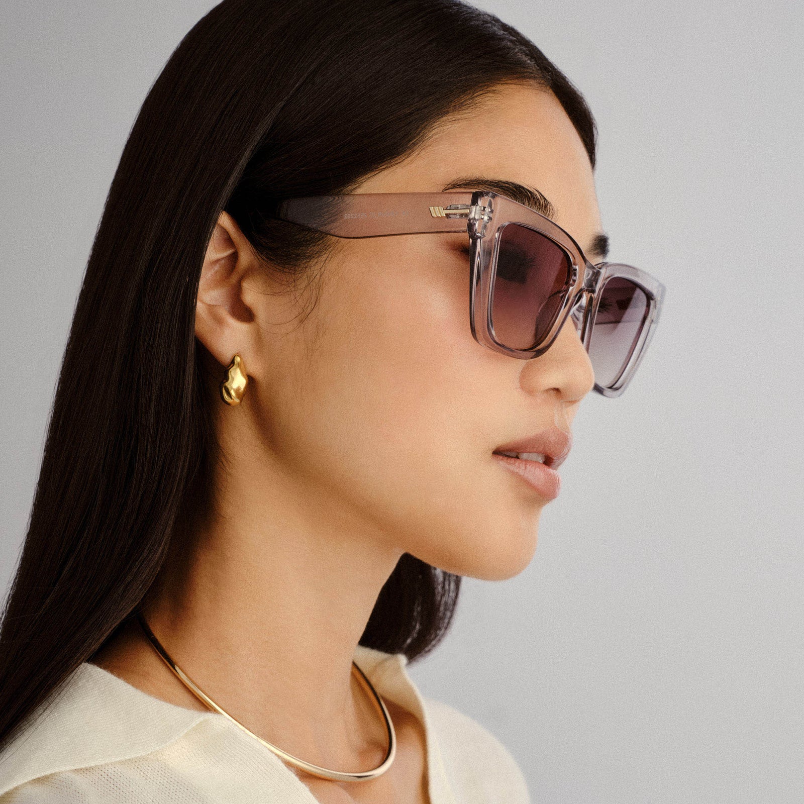 Le Coeur Smoke Female Cat-Eye Sunglasses | Le Specs