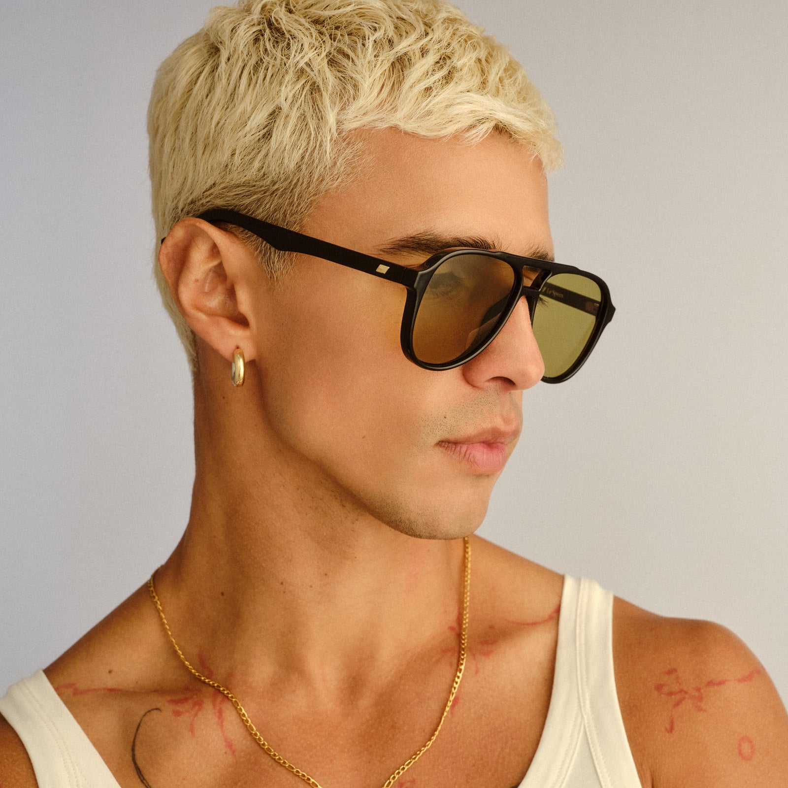 Tragic Magic Black Uni-Sex Aviator Sunglasses | Le Specs