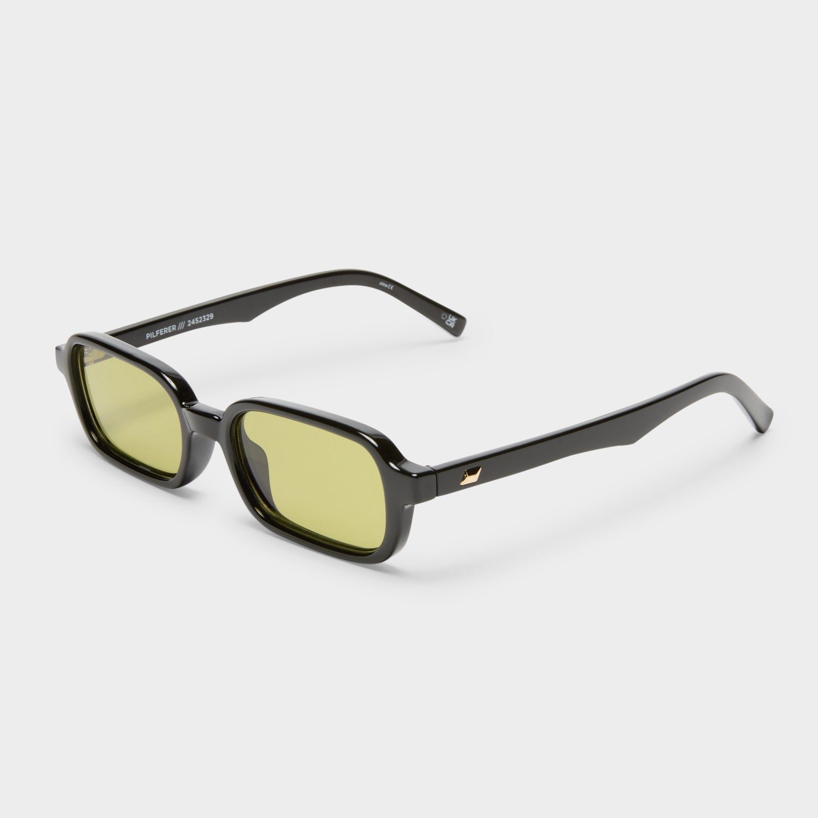 Pilferer Black Uni-Sex Rectangle Sunglasses | Le Specs