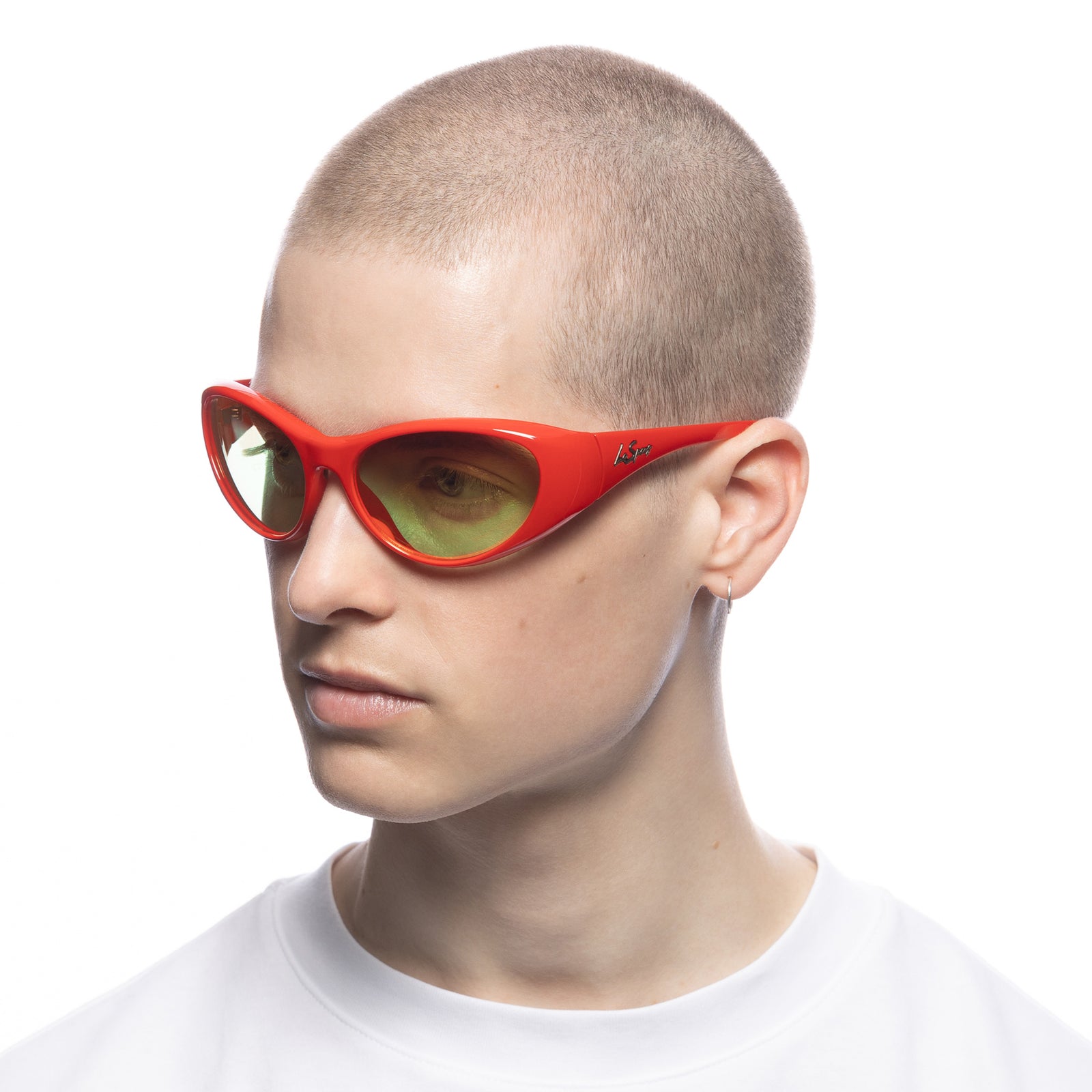 Dotcom Red Chrome Uni-Sex Wrap Sunglasses | Le Specs