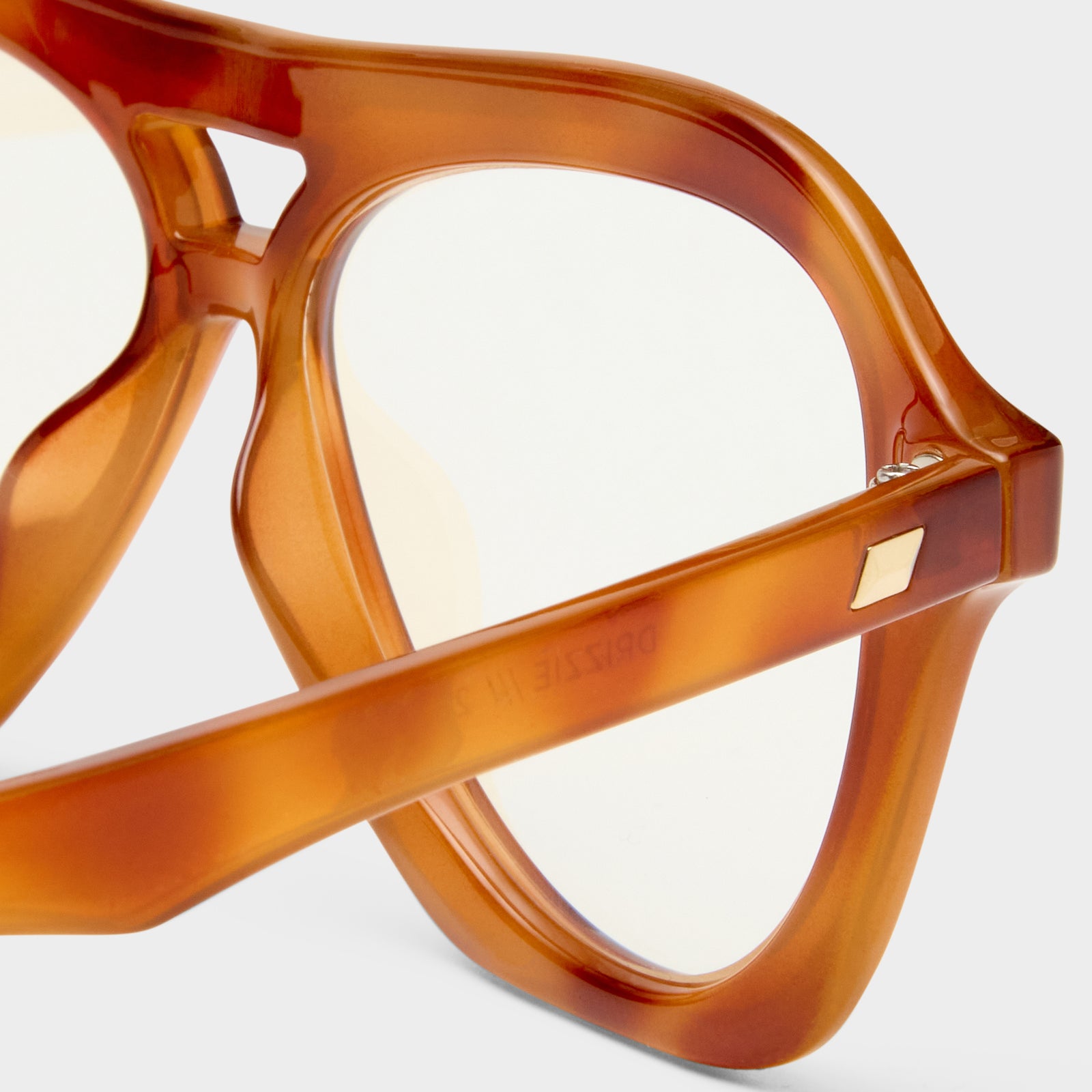 Drizzle Vintage Tort Uni-Sex Aviator Blue Light | Le Specs
