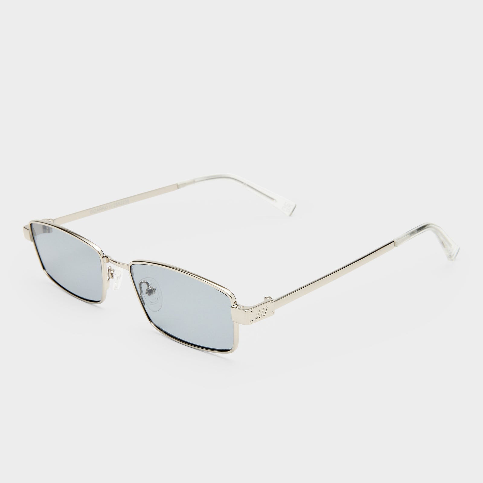Bizarro Silver Uni-Sex Rectangle Sunglasses | Le Specs