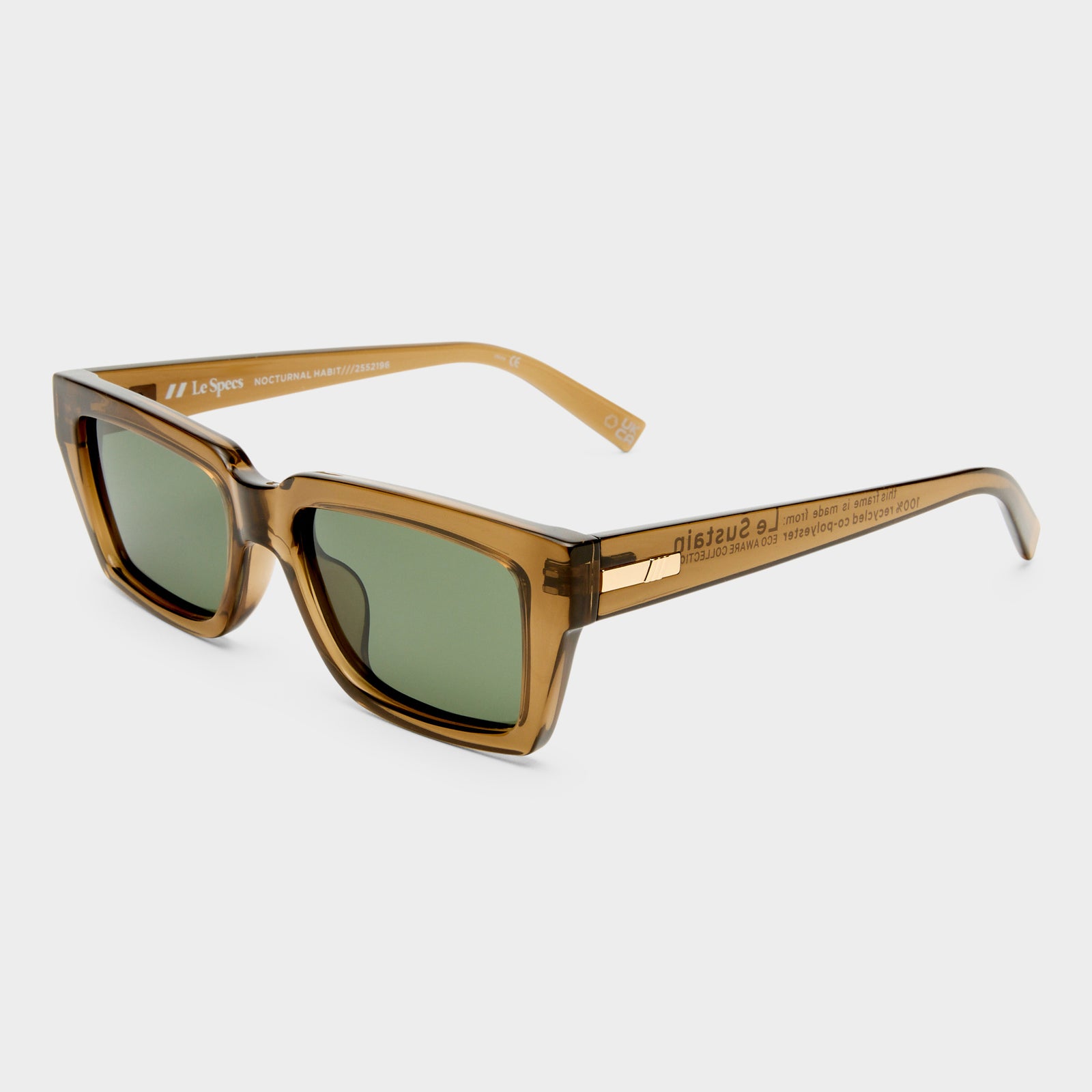 Nocturnal Habit Umber Uni-Sex D-Frame Sunglasses | Le Specs