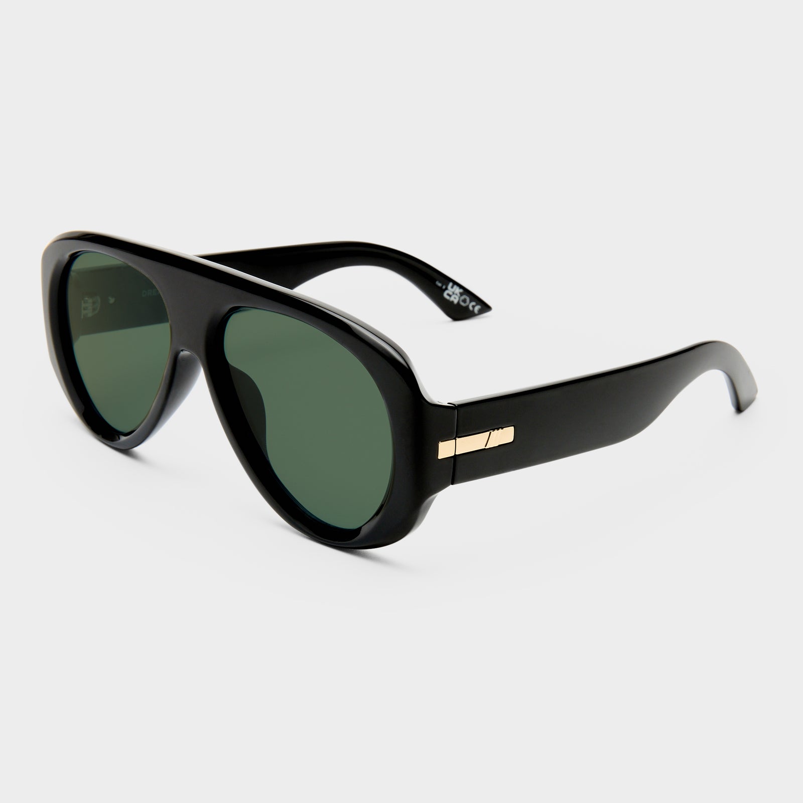 Dream Boat Black Uni-Sex Aviator Sunglasses | Le Specs