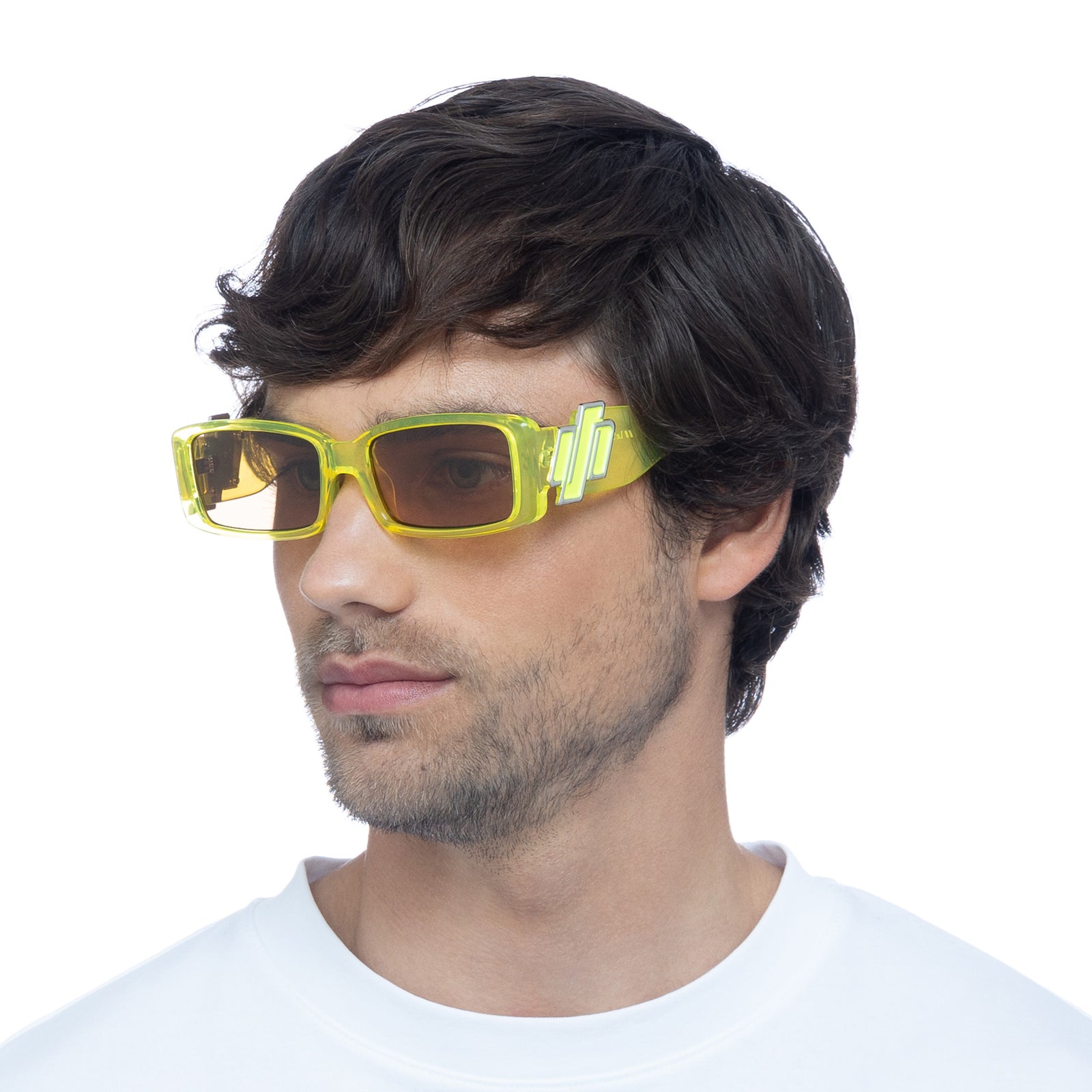 Cruel Intentions Hyper Yellow 2452336 Uni-Sex Rectangle Sunglasses | Le Specs