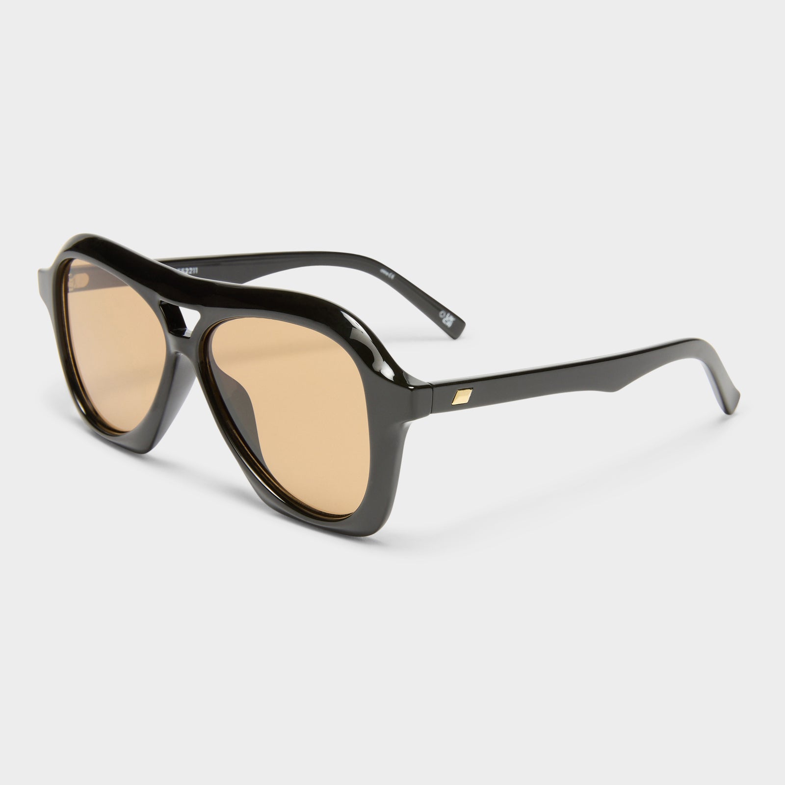 Drizzle Black Uni-Sex Aviator Sunglasses | Le Specs