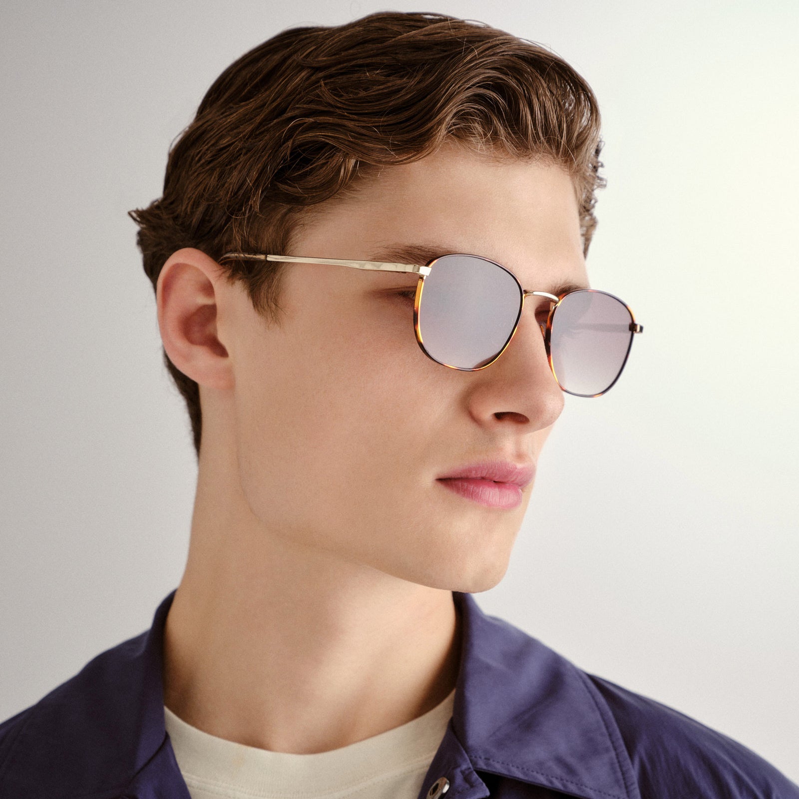 Neptune Deux Bright Gold Tort Uni-Sex Square Sunglasses | Le Specs