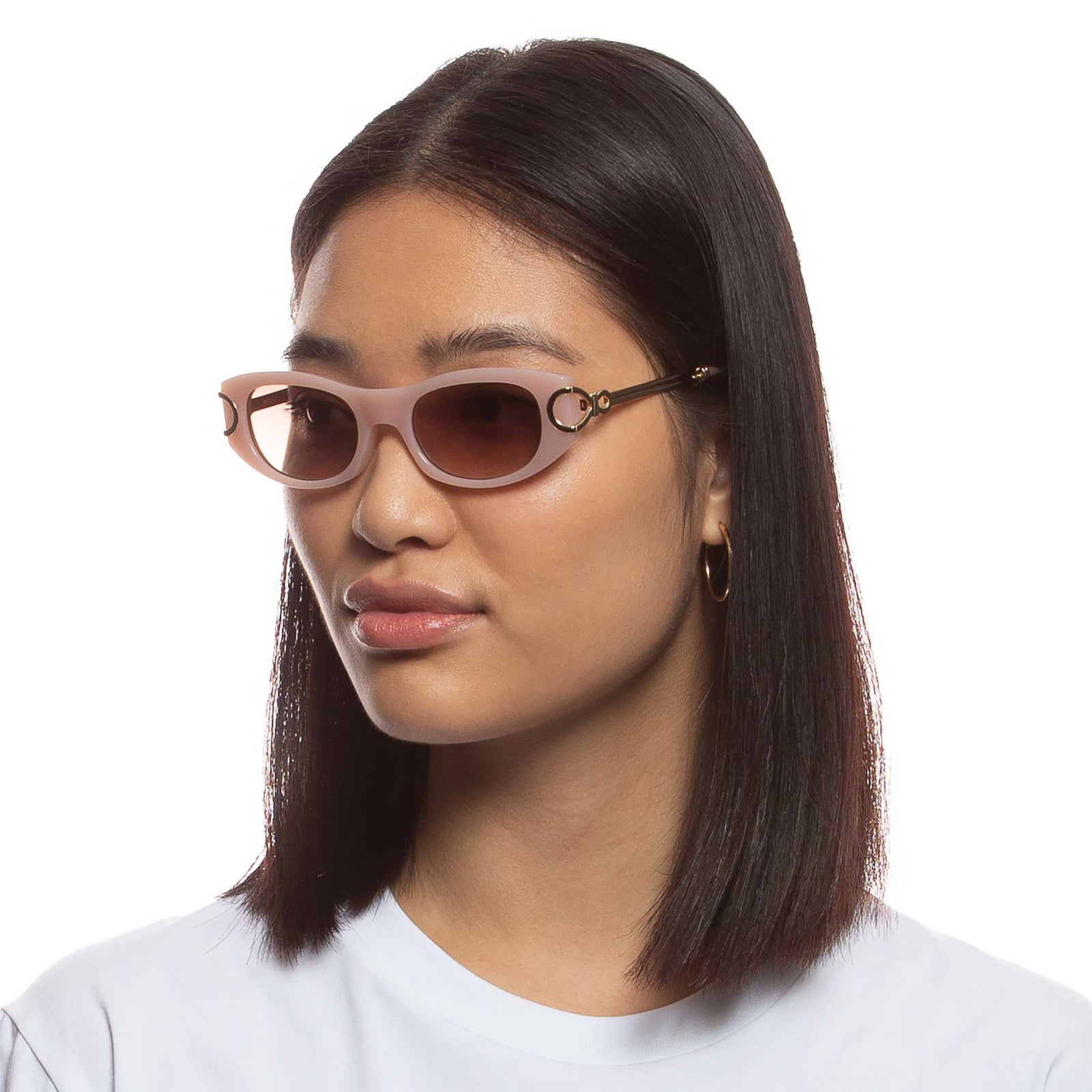 Hydrus Link Pink Female Oval Sunglasses | Le Specs