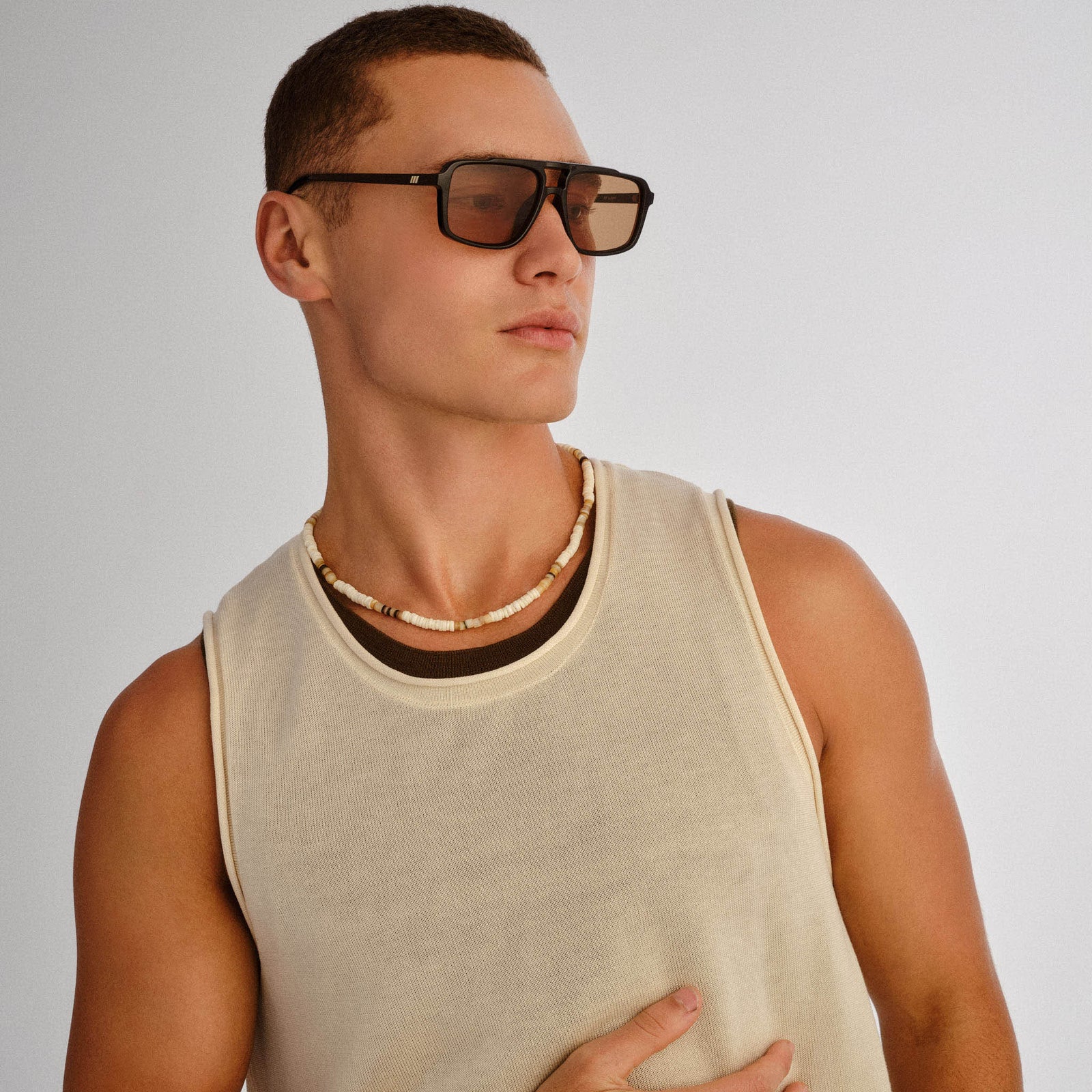 Le Gars + Black Uni-Sex Aviator Sunglasses | Le Specs