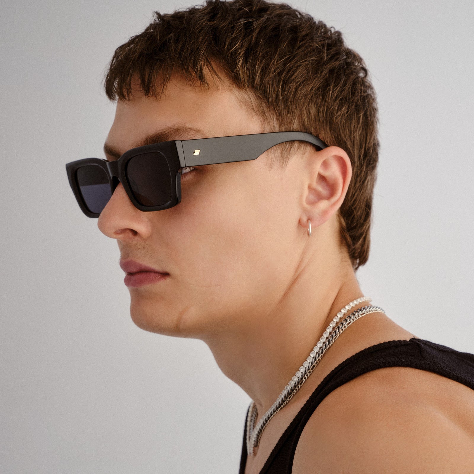 Shmood Black Uni-Sex Rectangle Sunglasses | Le Specs