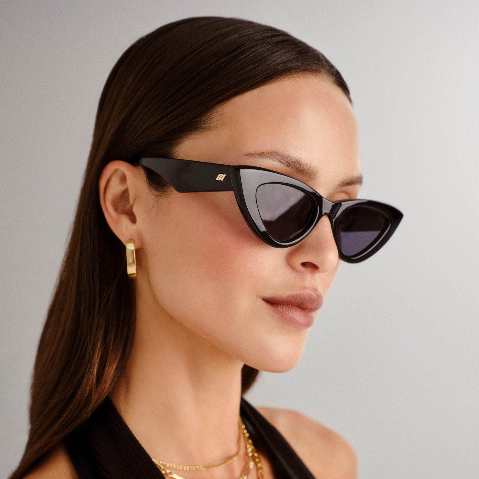 Hypnosis Black Female Cat-Eye Sunglasses | Le Specs