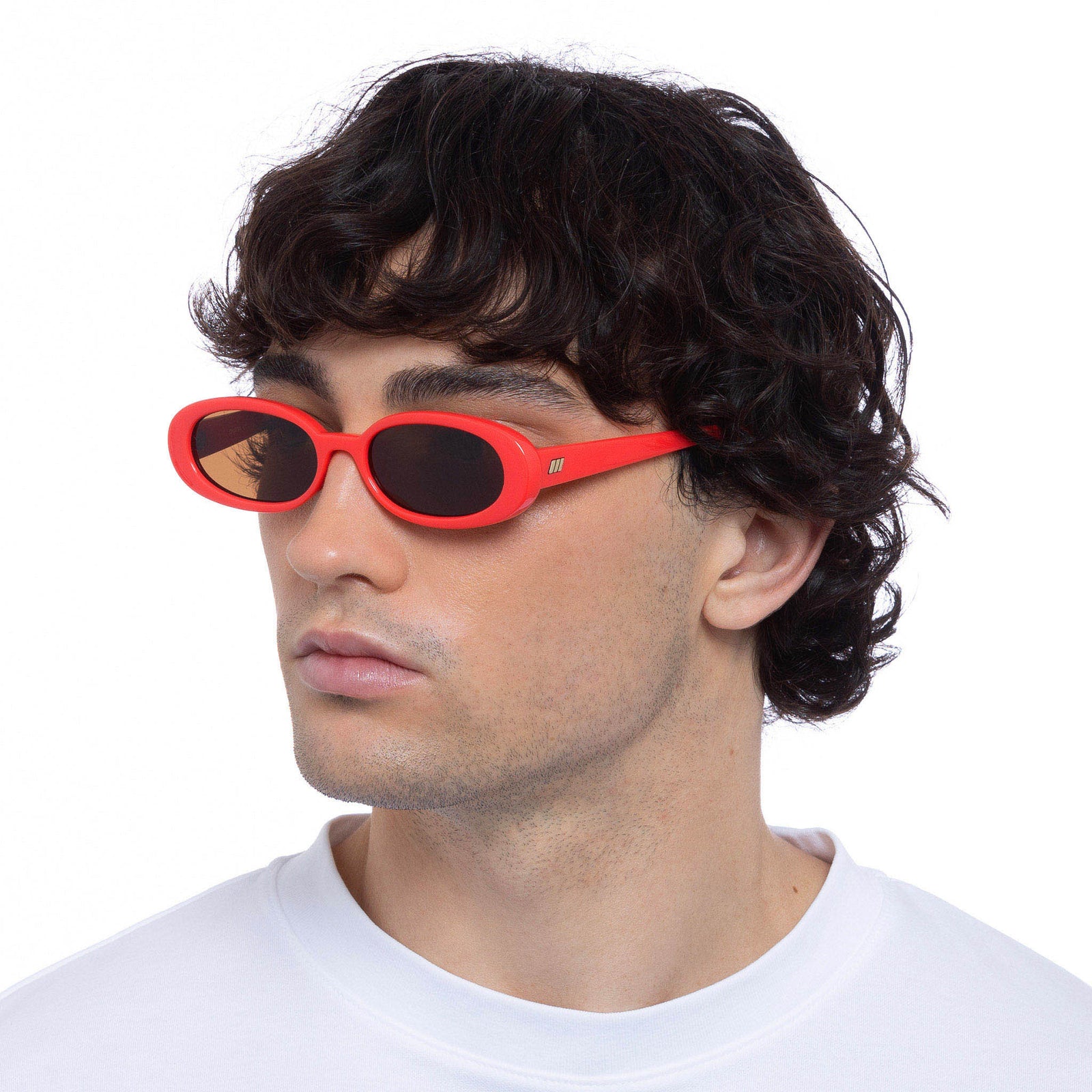 Outta Love Electric Orange Female Oval Sunglasses | Le Specs