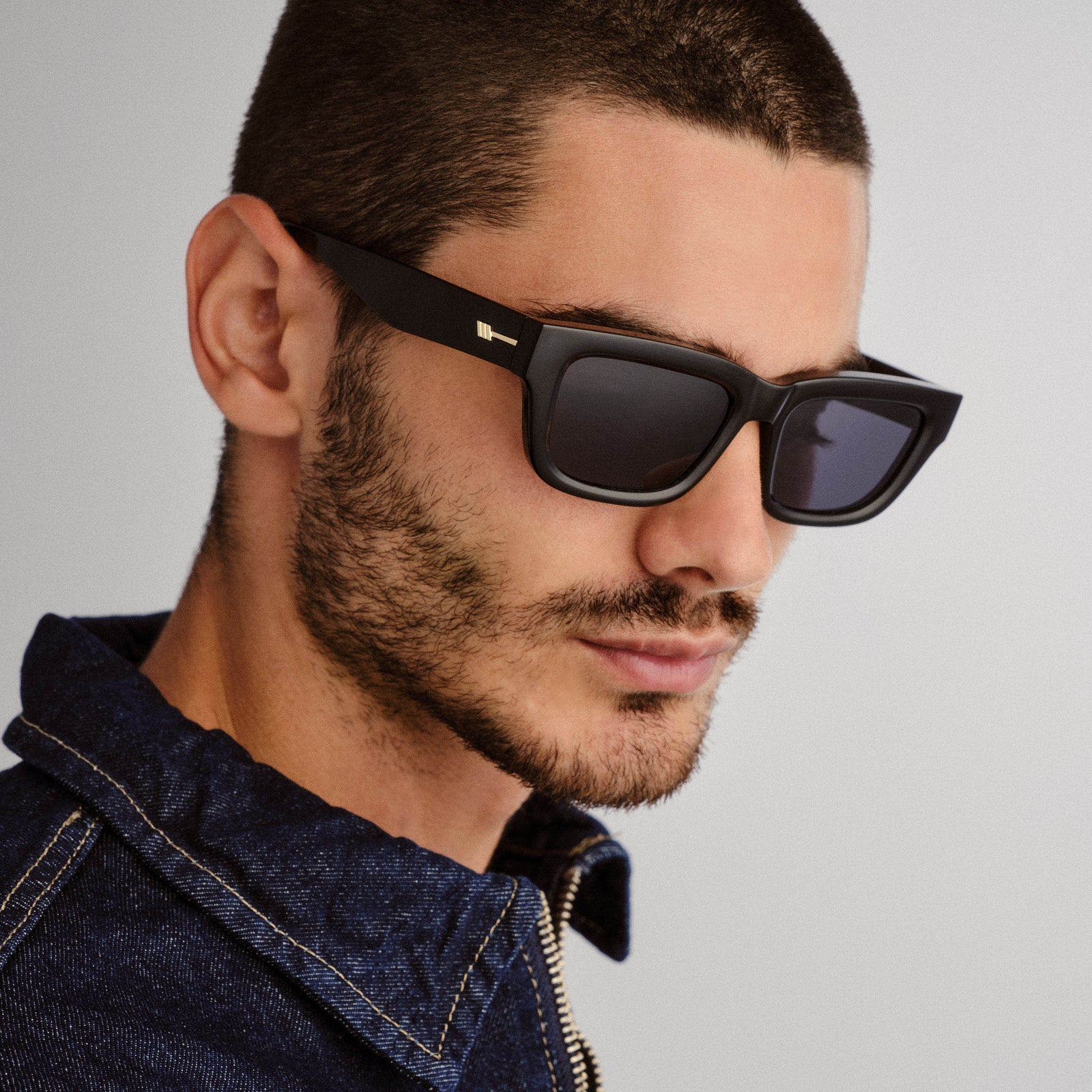 Le Castle Black Uni-Sex D-Frame Sunglasses | Le Specs