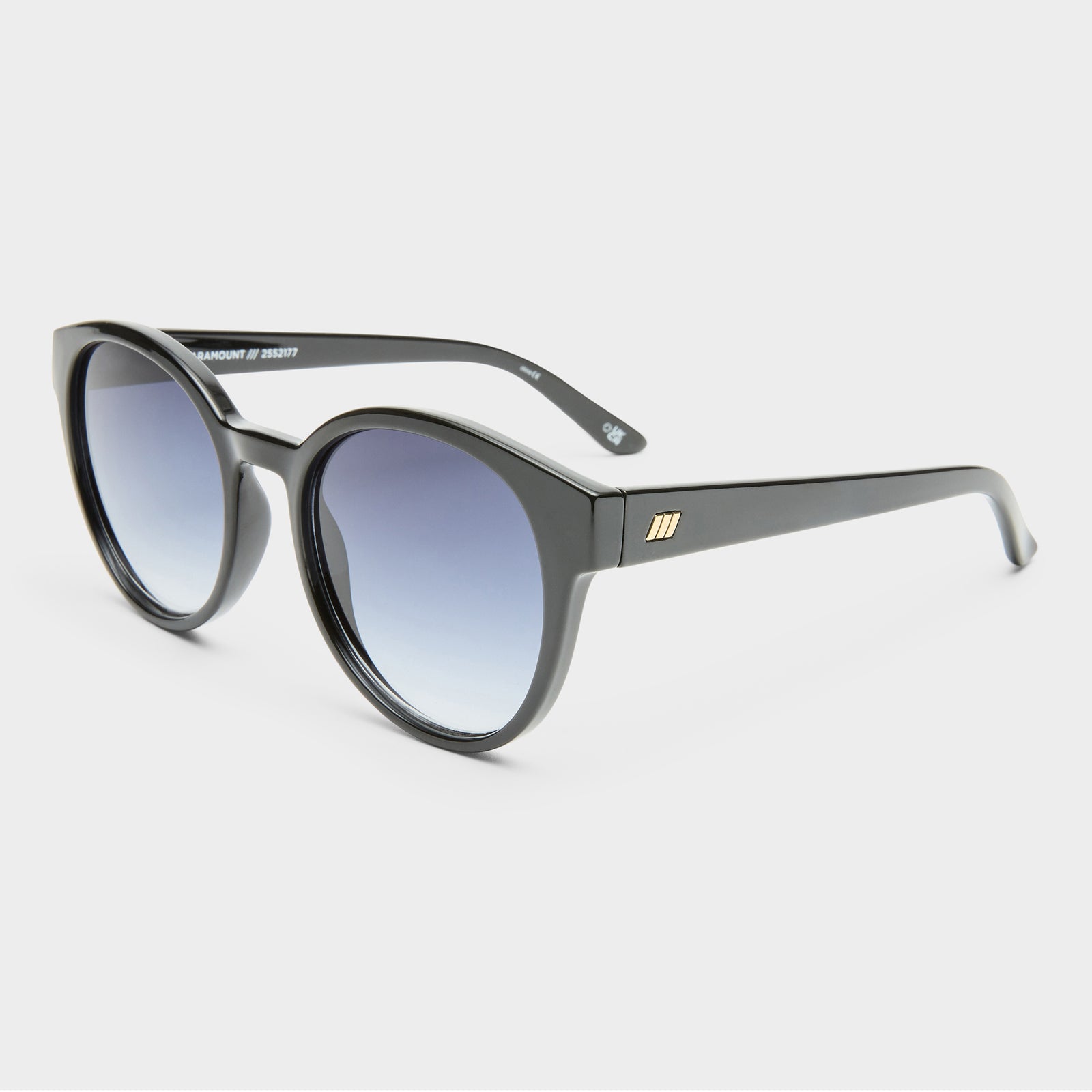 Paramount Black Female Round Sunglasses | Le Specs