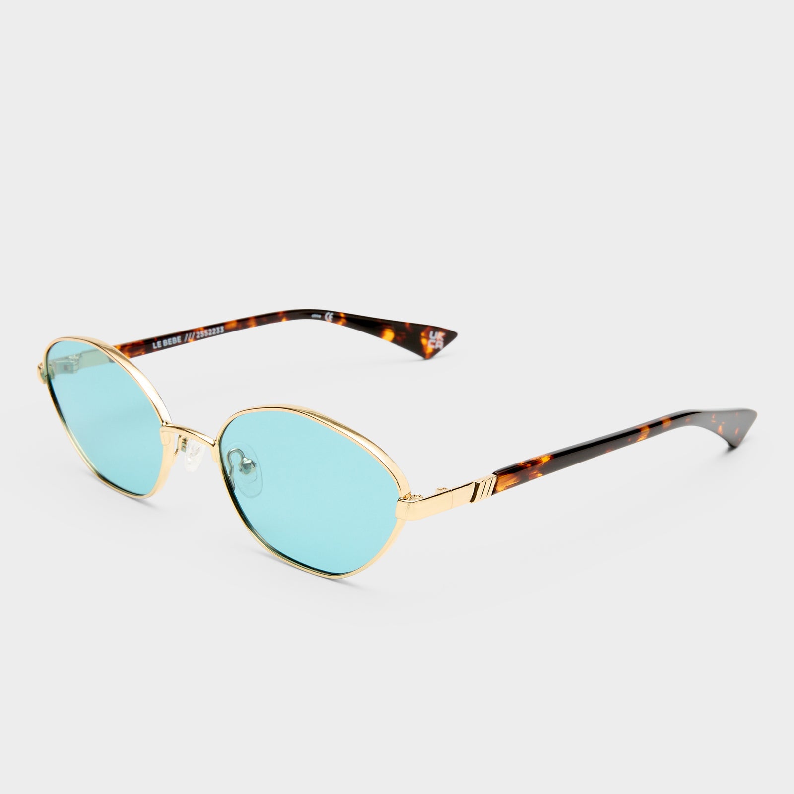 Le Bebe Gold Uni-Sex Oval Sunglasses | Le Specs