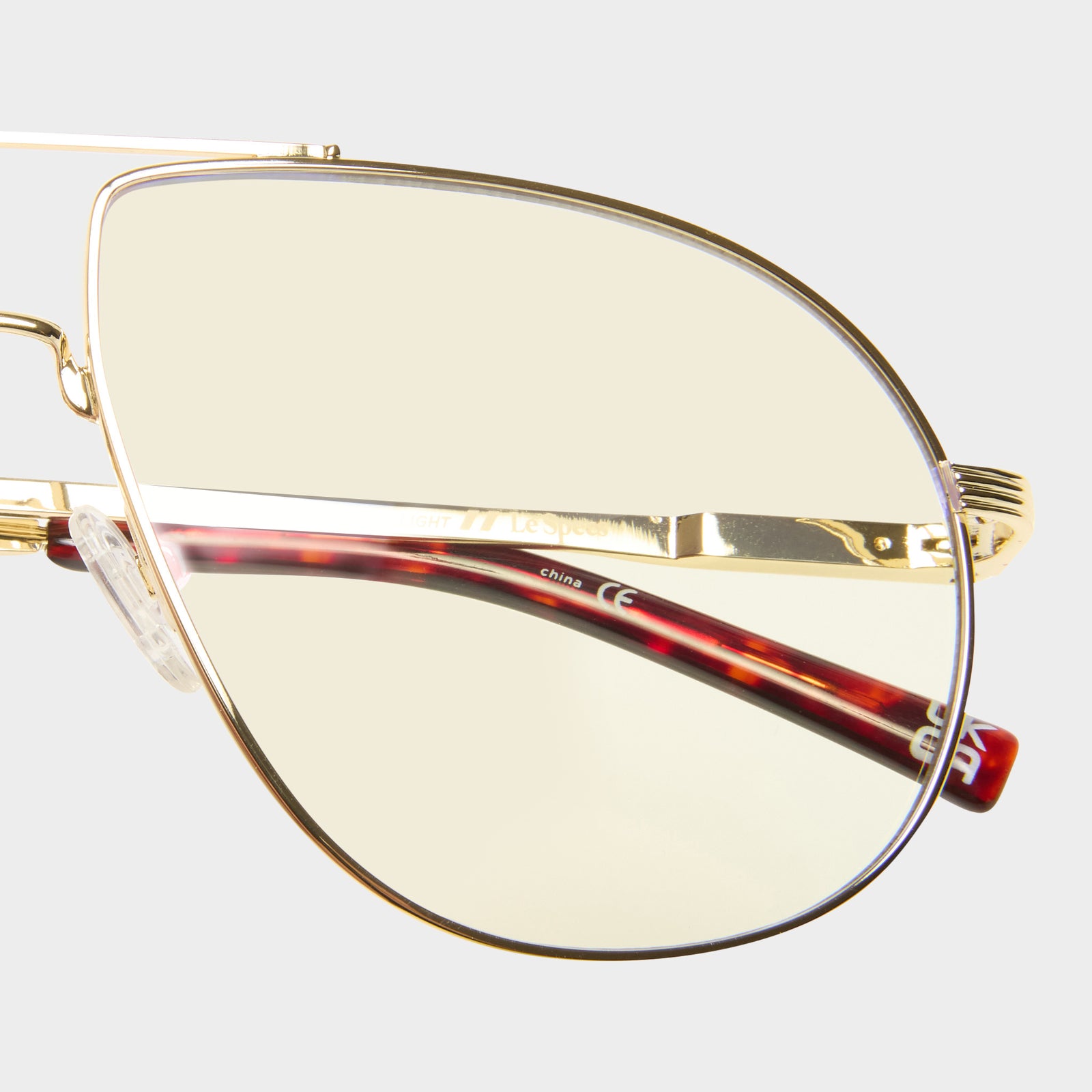 Schmaltzy Gold Uni-Sex Aviator Blue Light | Le Specs