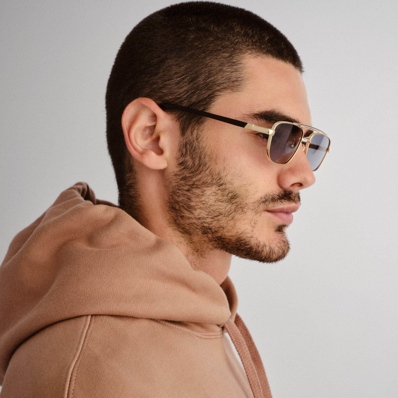 Le Mimi Gold Uni-Sex Aviator Sunglasses | Le Specs