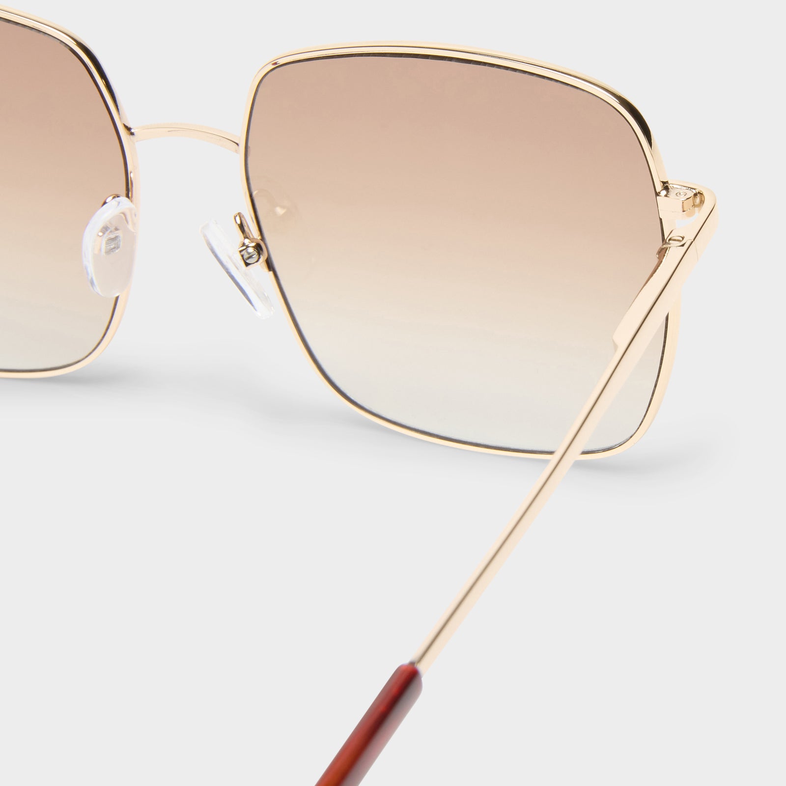 The Cherished Gold Female Square Sunglasses | Le Specs