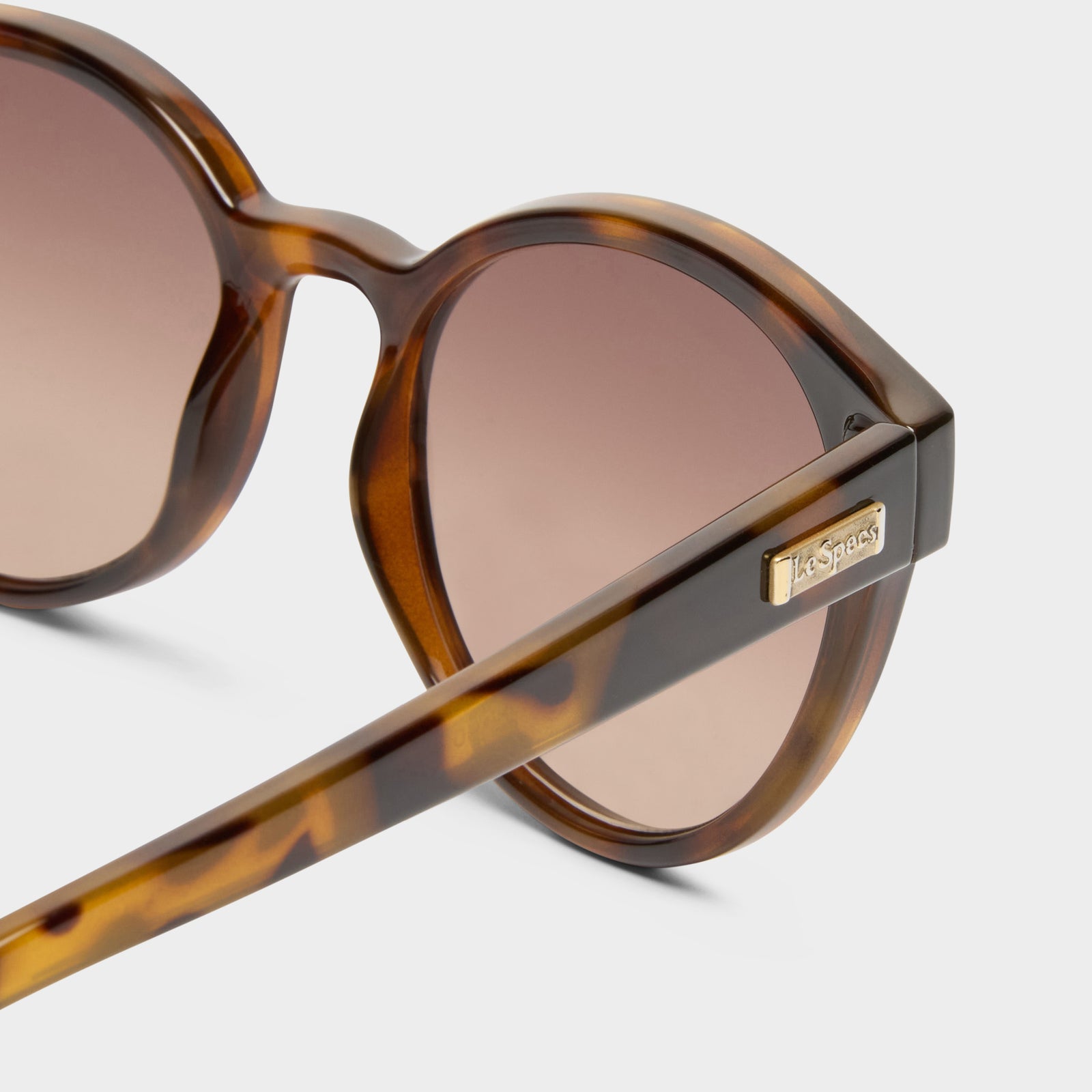 Paramount Milky Tort Female Round Sunglasses | Le Specs