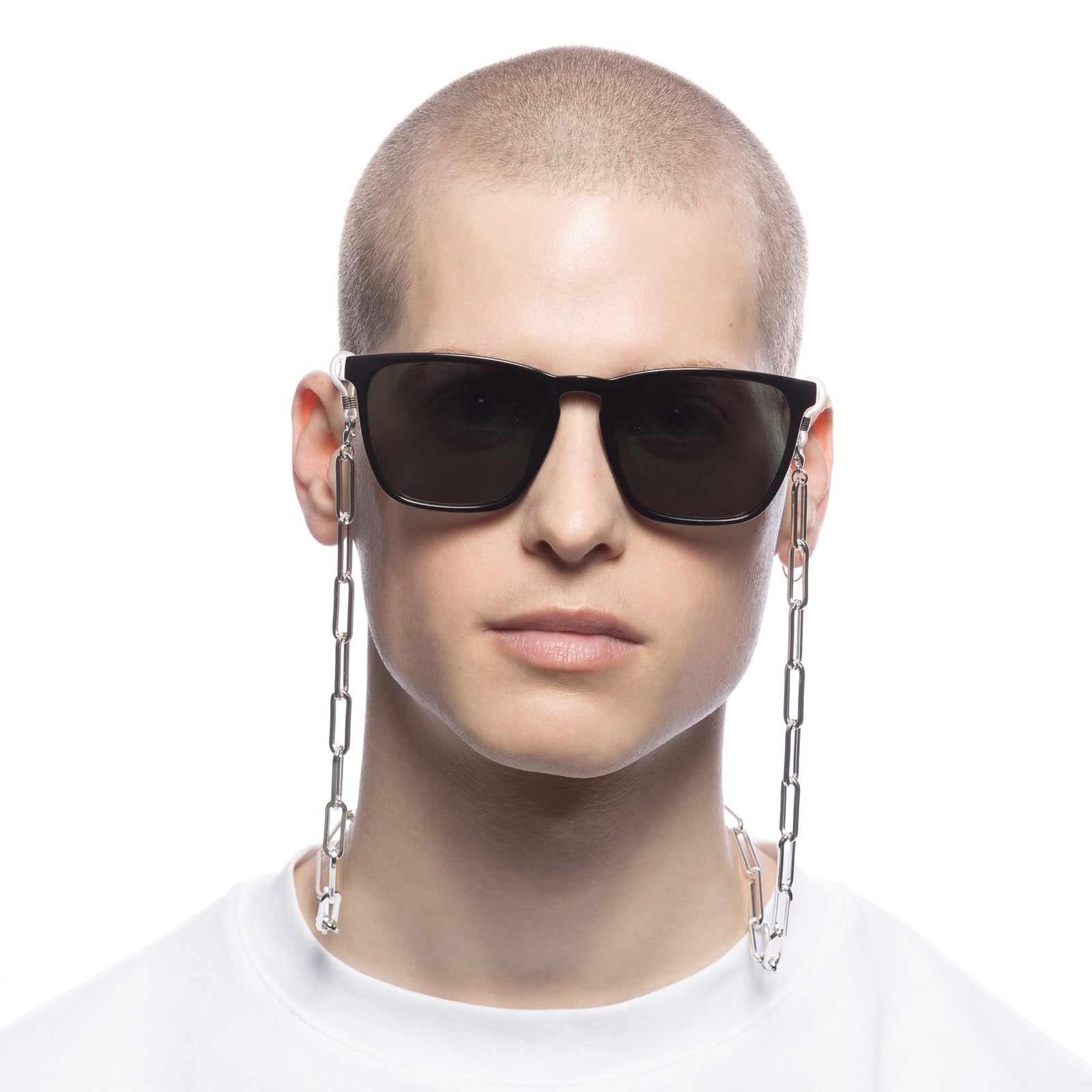 Bold Link Neck Chain Silver Female Accessories Accessories | Le Specs
