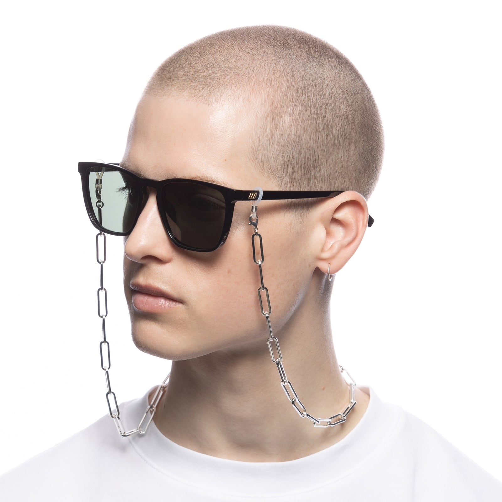 Bold Link Neck Chain Silver Female Accessories Accessories | Le Specs