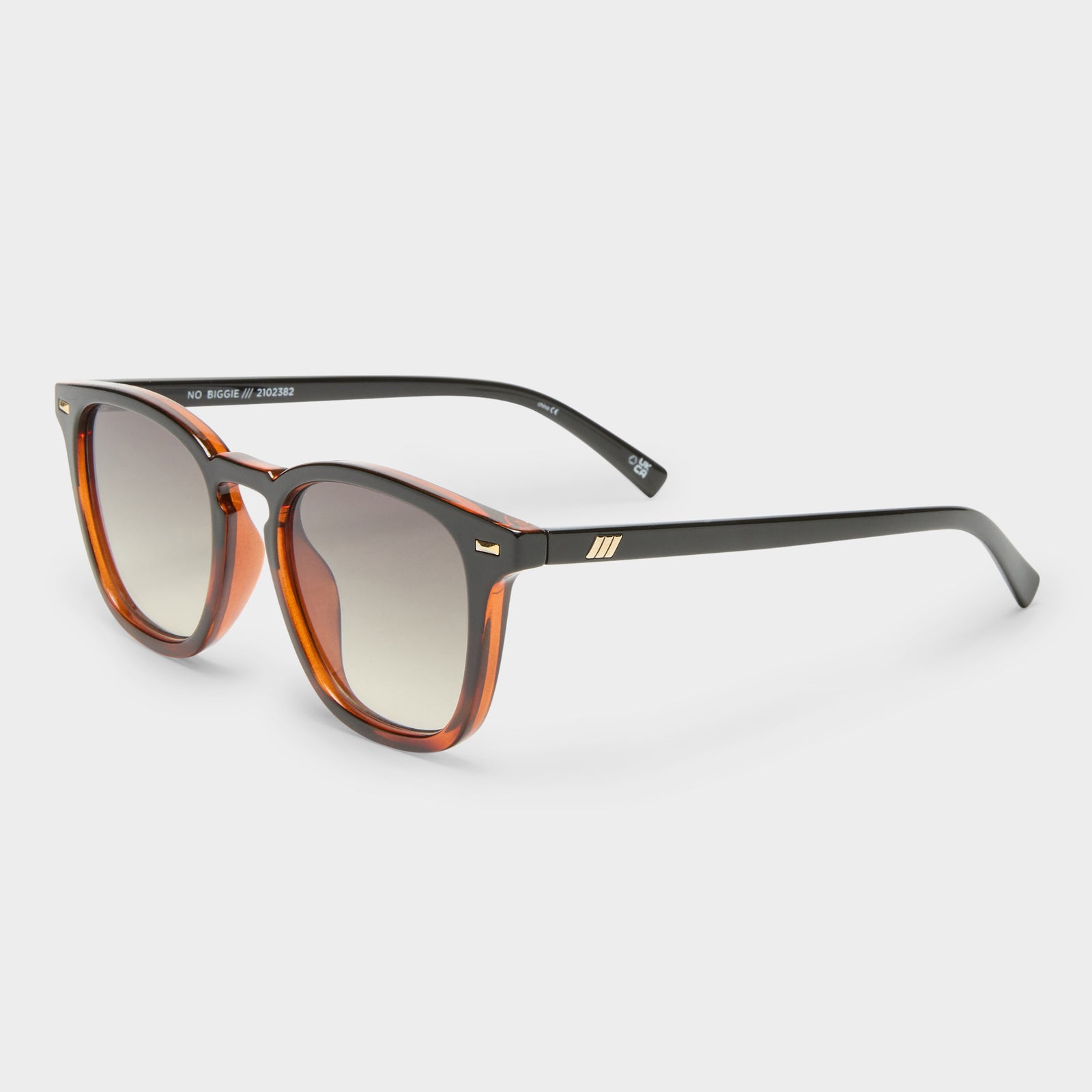 No Biggie Black Tort Uni-Sex Square Sunglasses | Le Specs