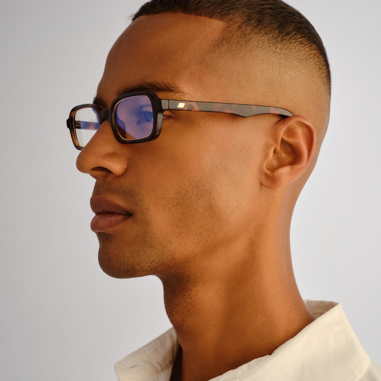 Pilferer Tort Uni-Sex Rectangle Blue Light | Le Specs