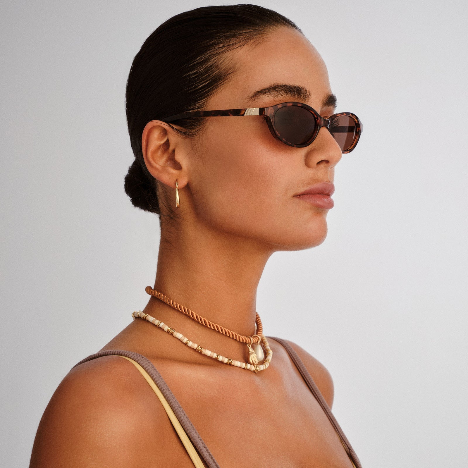 Duskfall Tort Female Oval Sunglasses | Le Specs