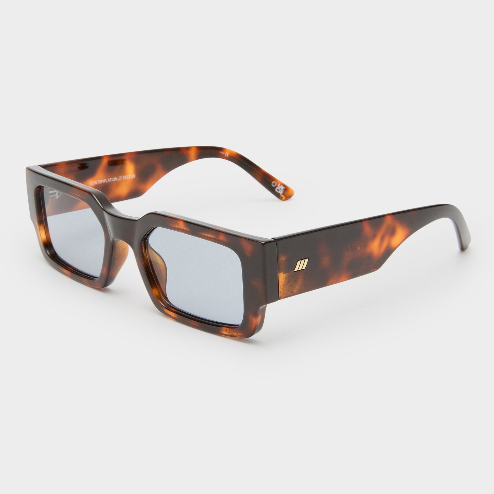Contemplation Super Dark Tort Uni-Sex Rectangle Sunglasses | Le Specs