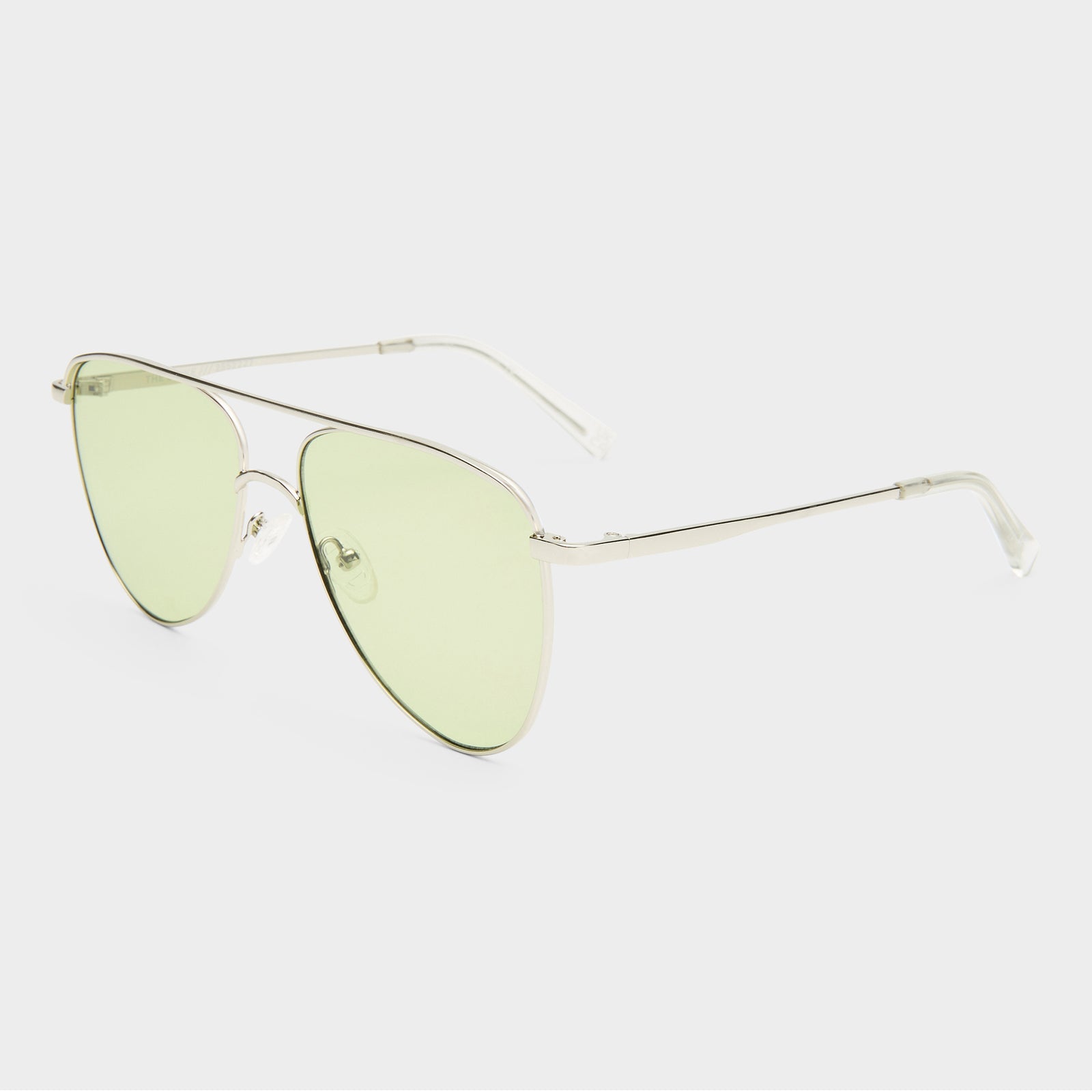 The Duke Silver Uni-Sex Aviator Sunglasses | Le Specs