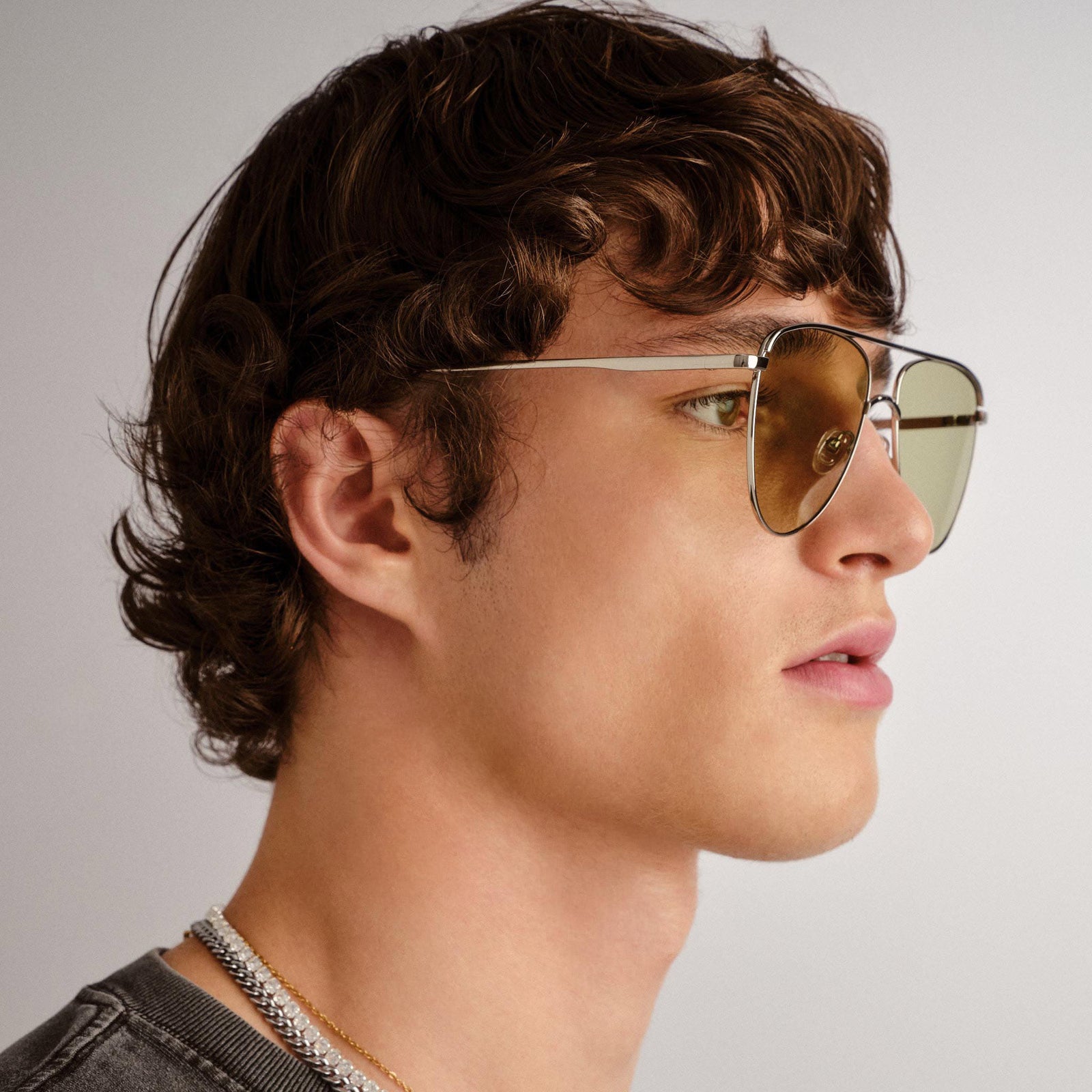The Duke Silver Uni-Sex Aviator Sunglasses | Le Specs