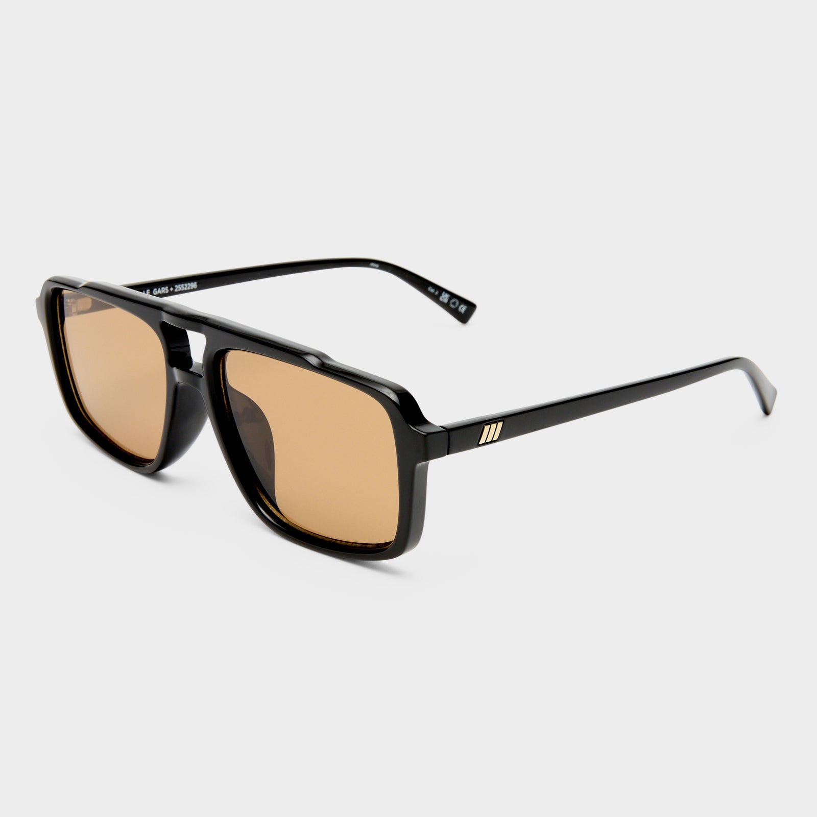 Le Gars + Black Uni-Sex Aviator Sunglasses | Le Specs