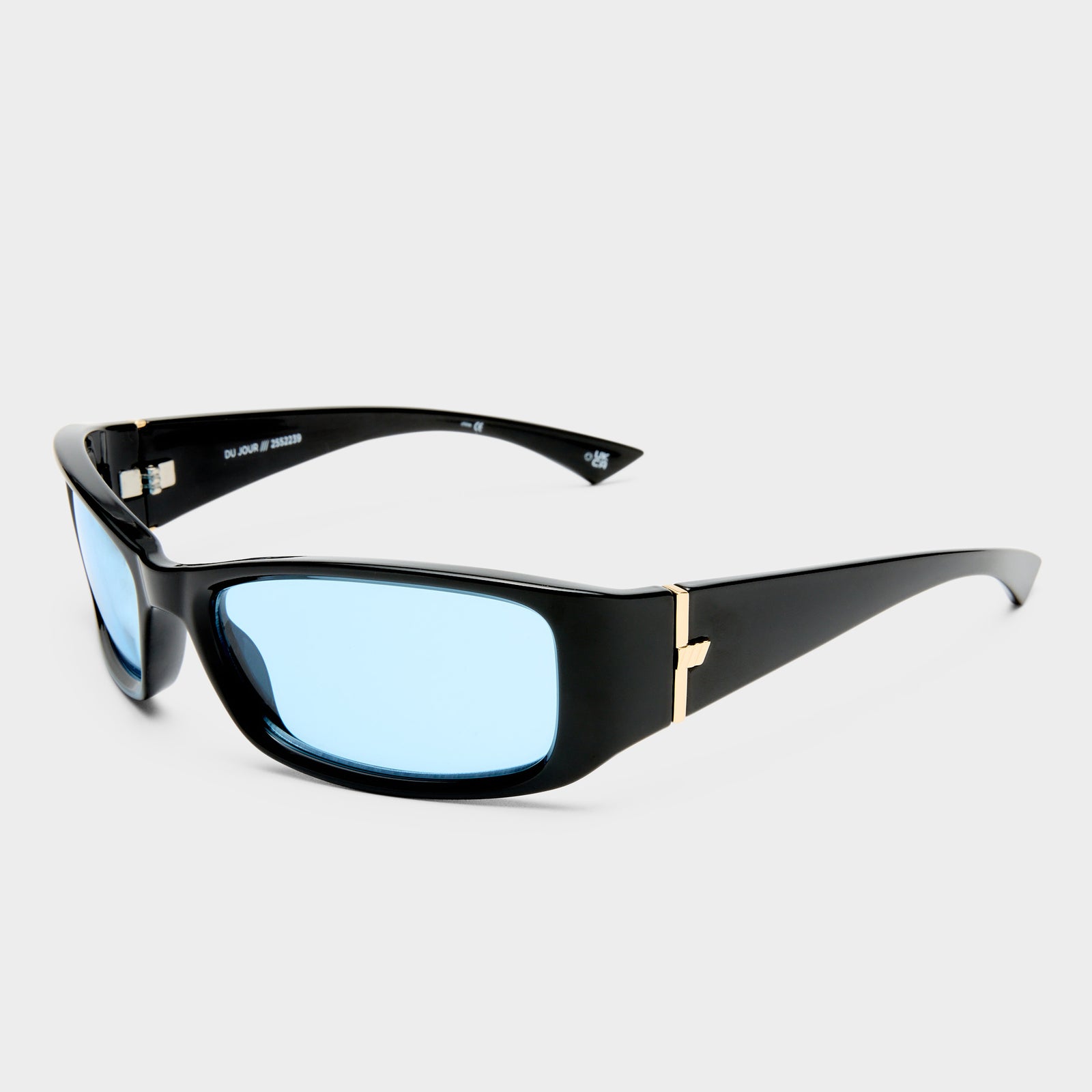 Du Jour Black Uni-Sex Wrap Sunglasses | Le Specs