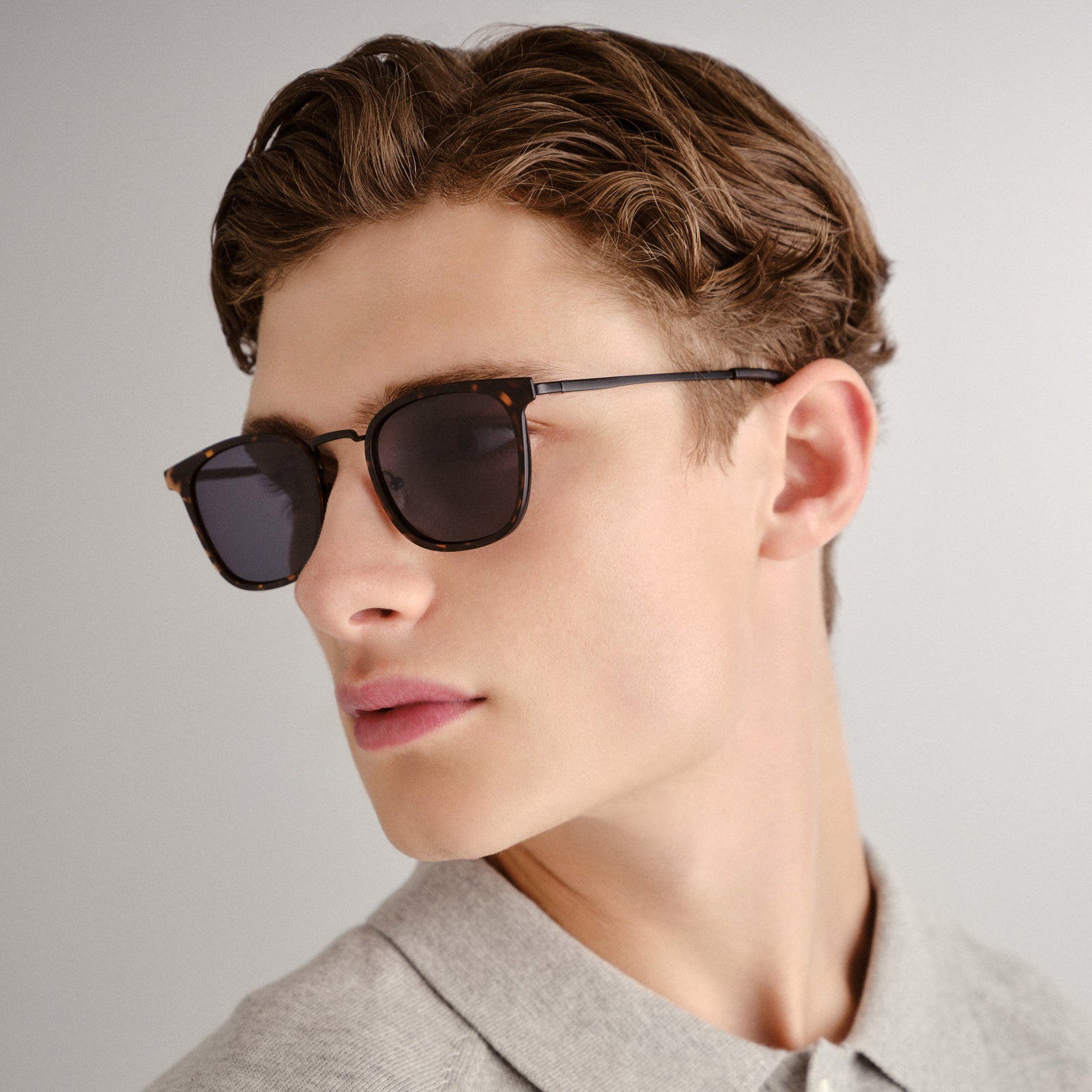 Racketeer Matte Tort Uni-Sex D-Frame Sunglasses | Le Specs