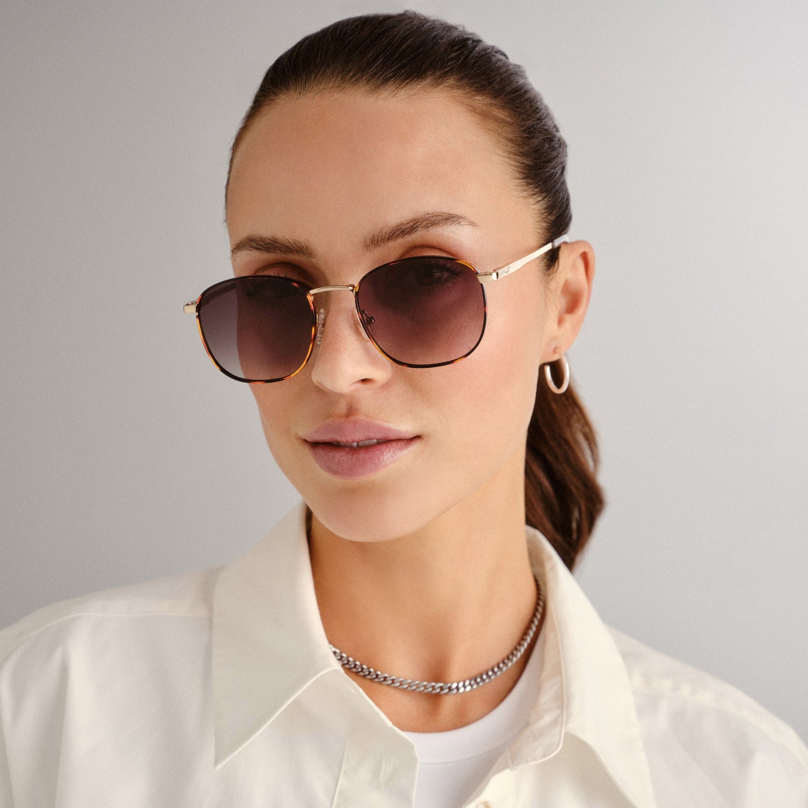 Neptune Deux Bright Gold Tort Uni-Sex Square Sunglasses | Le Specs