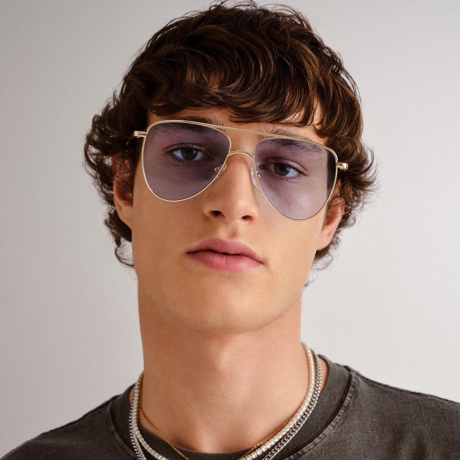 The Duke Gold Uni-Sex Aviator Sunglasses | Le Specs