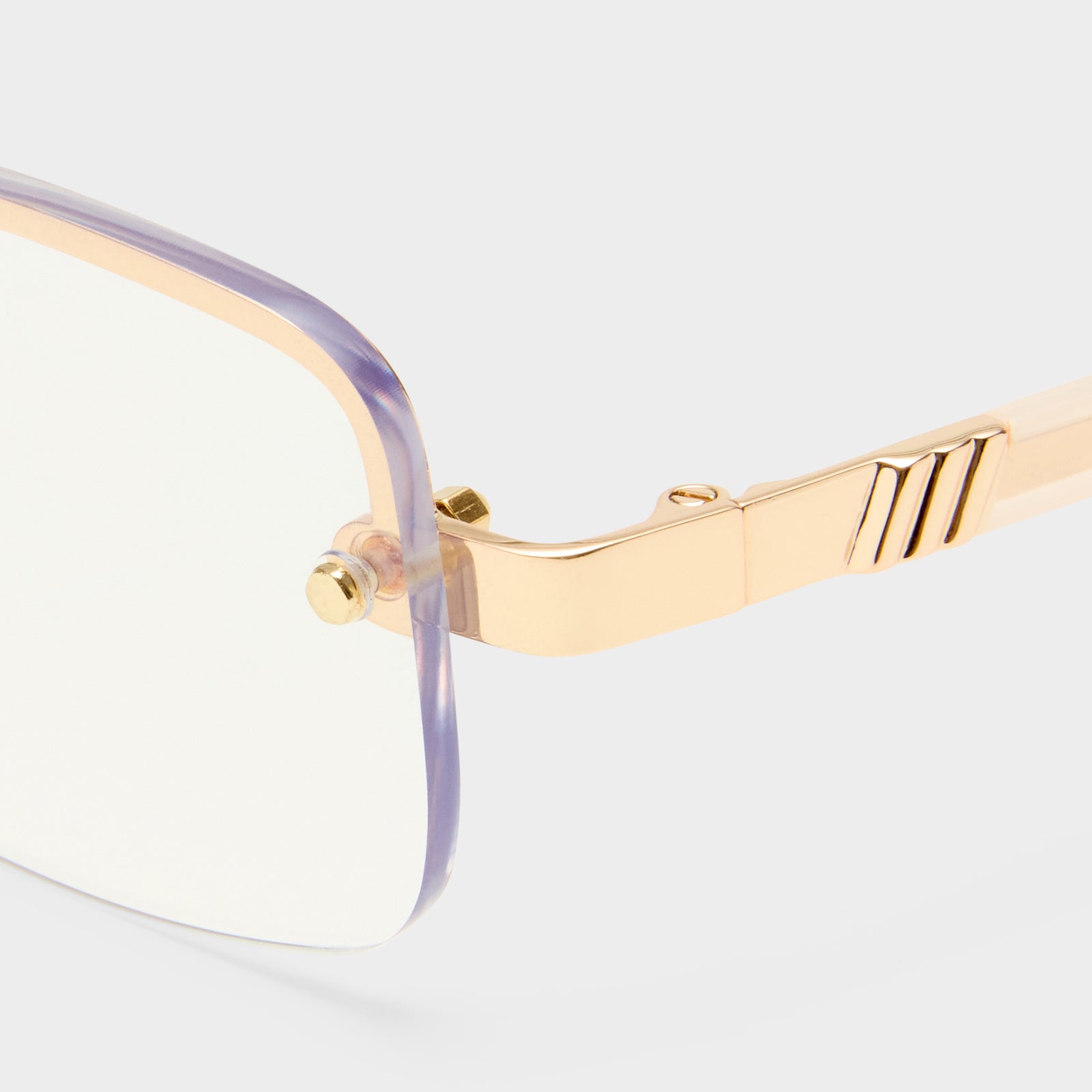 Enigmatic Gold Female Rectangle Blue Light | Le Specs